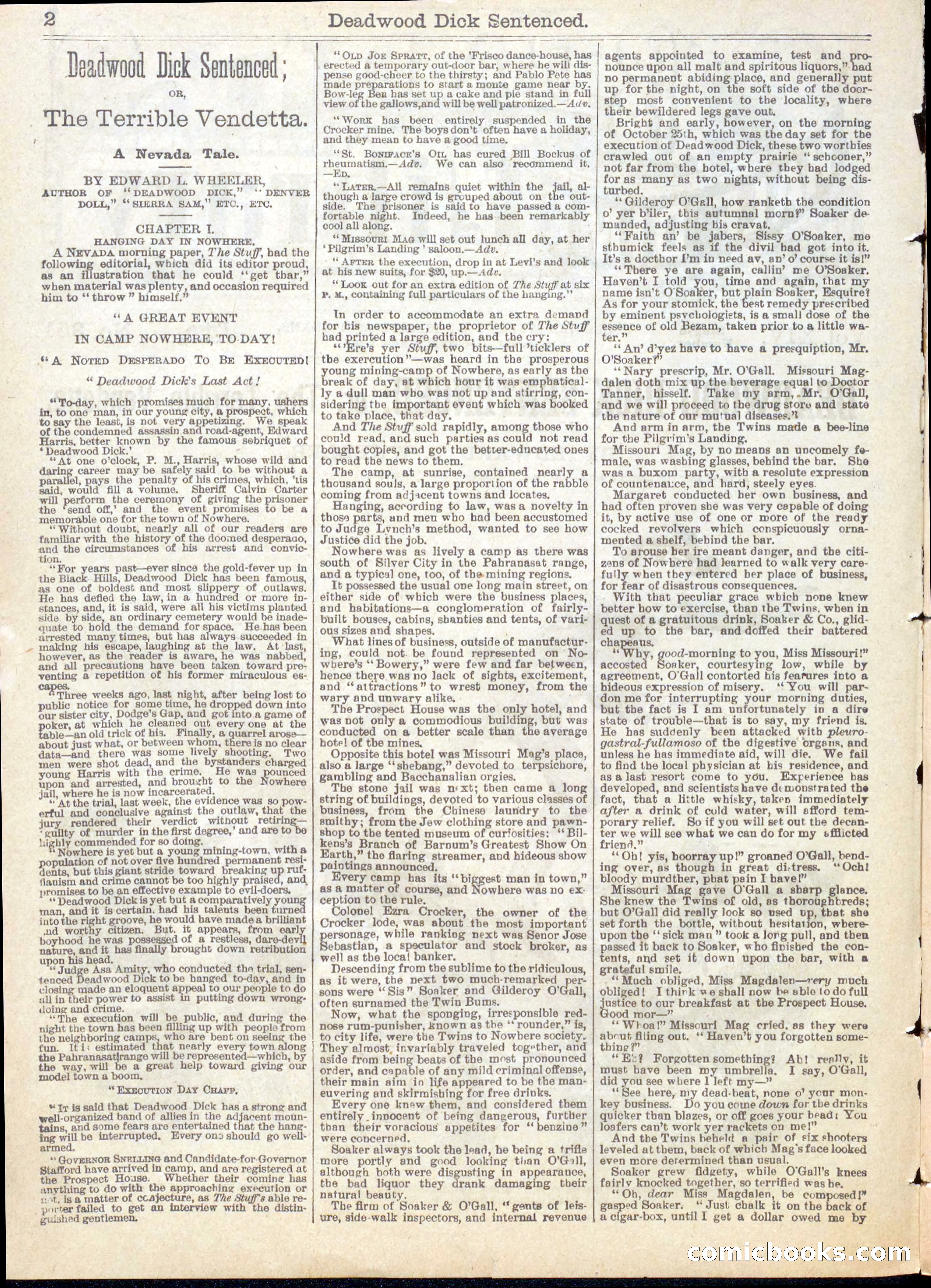 Beadle's Half Dime Library, Vol. XIV, No. 351 — page 2 of 16