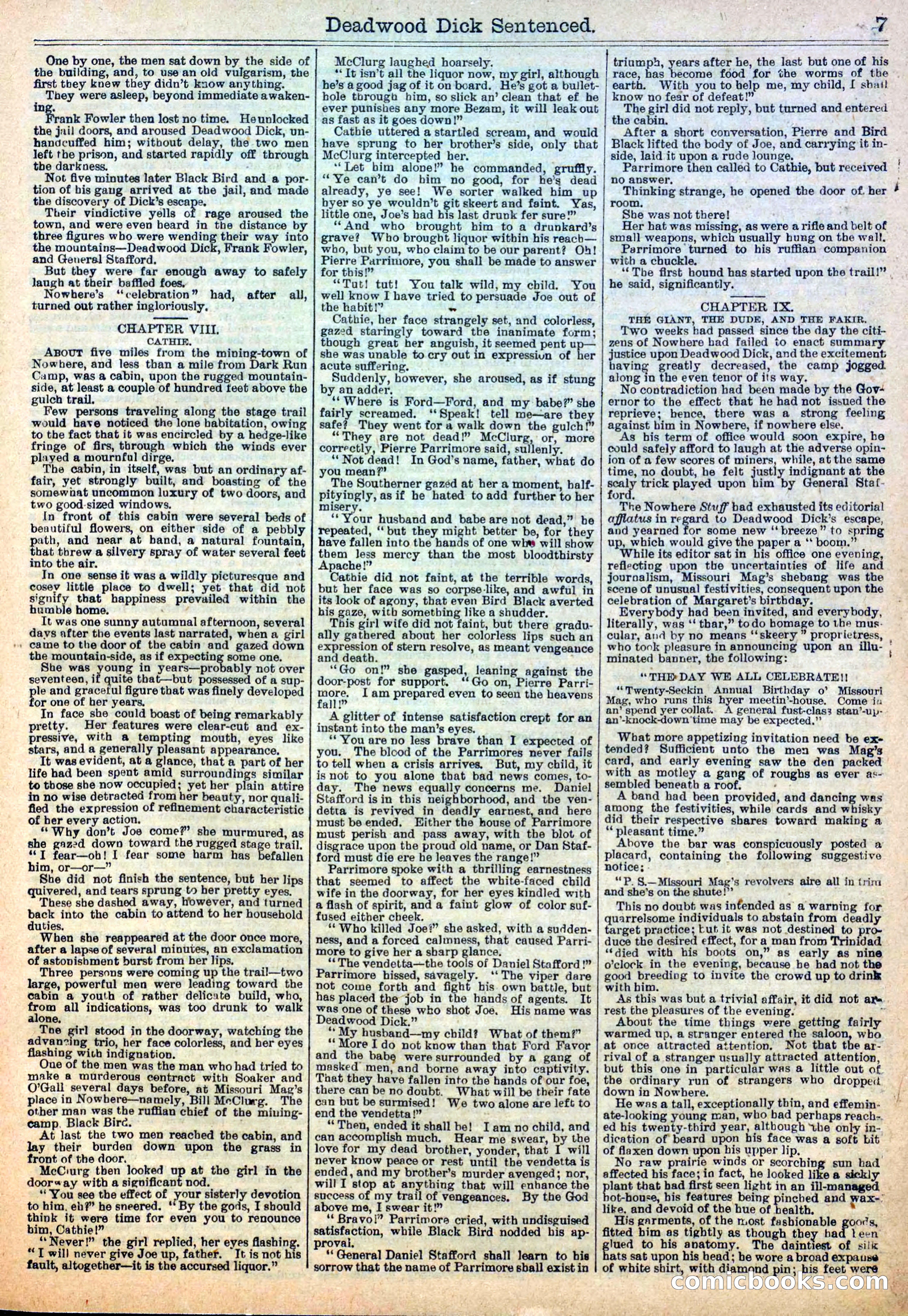 Beadle's Half Dime Library, Vol. XIV, No. 351 — page 7 of 16