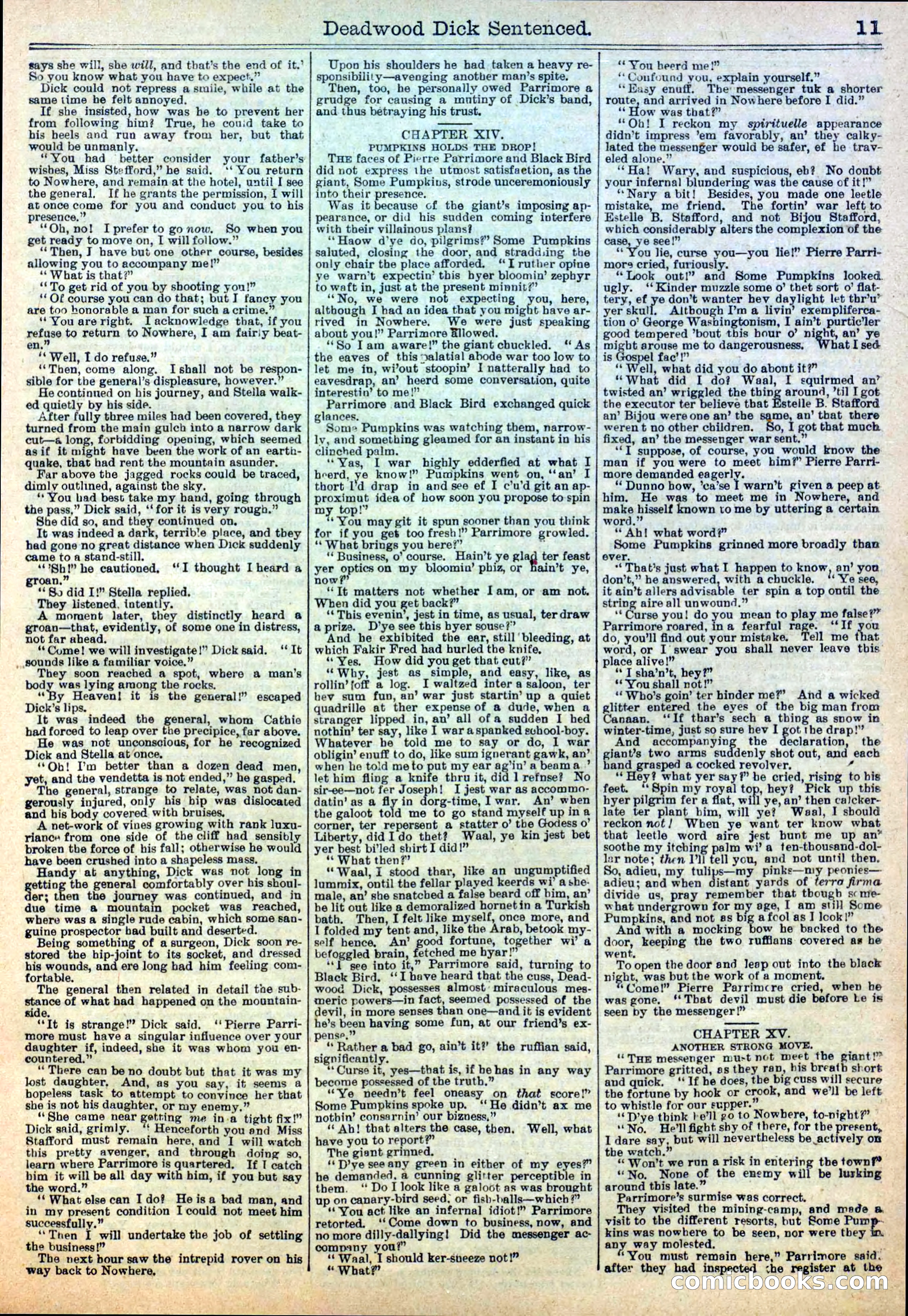 Beadle's Half Dime Library, Vol. XIV, No. 351 — page 11 of 16