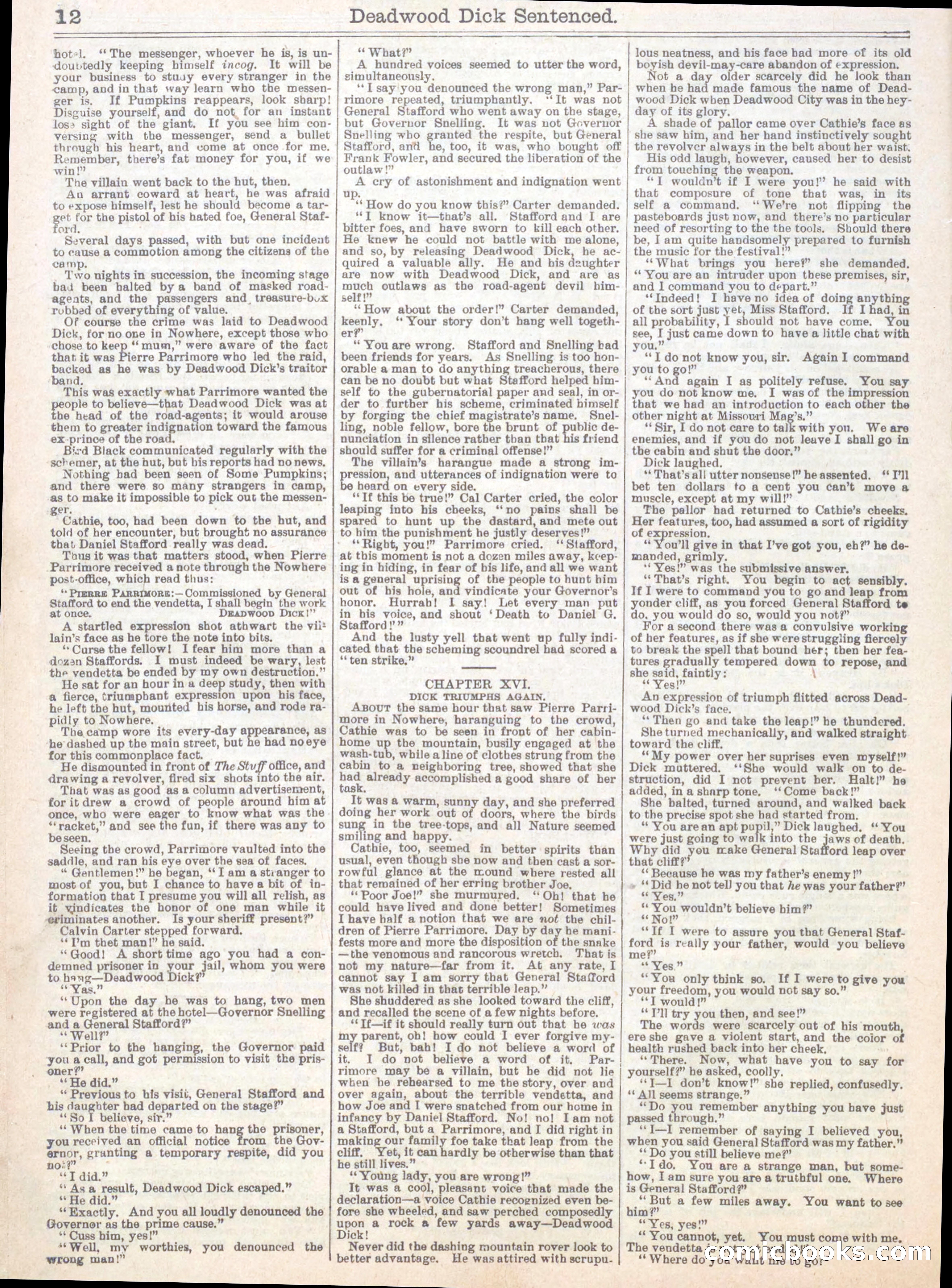 Beadle's Half Dime Library, Vol. XIV, No. 351 — page 12 of 16