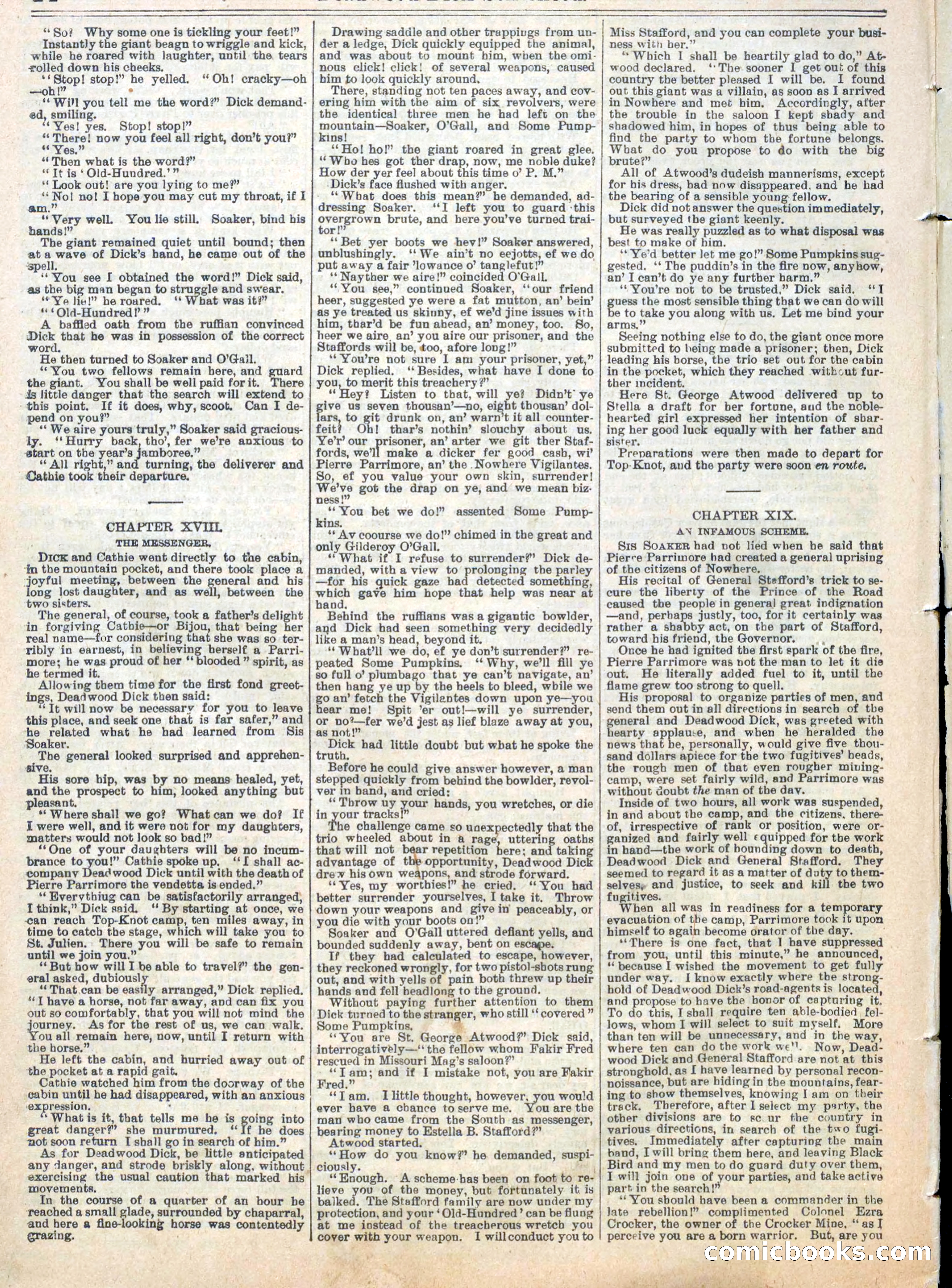 Beadle's Half Dime Library, Vol. XIV, No. 351 — page 14 of 16