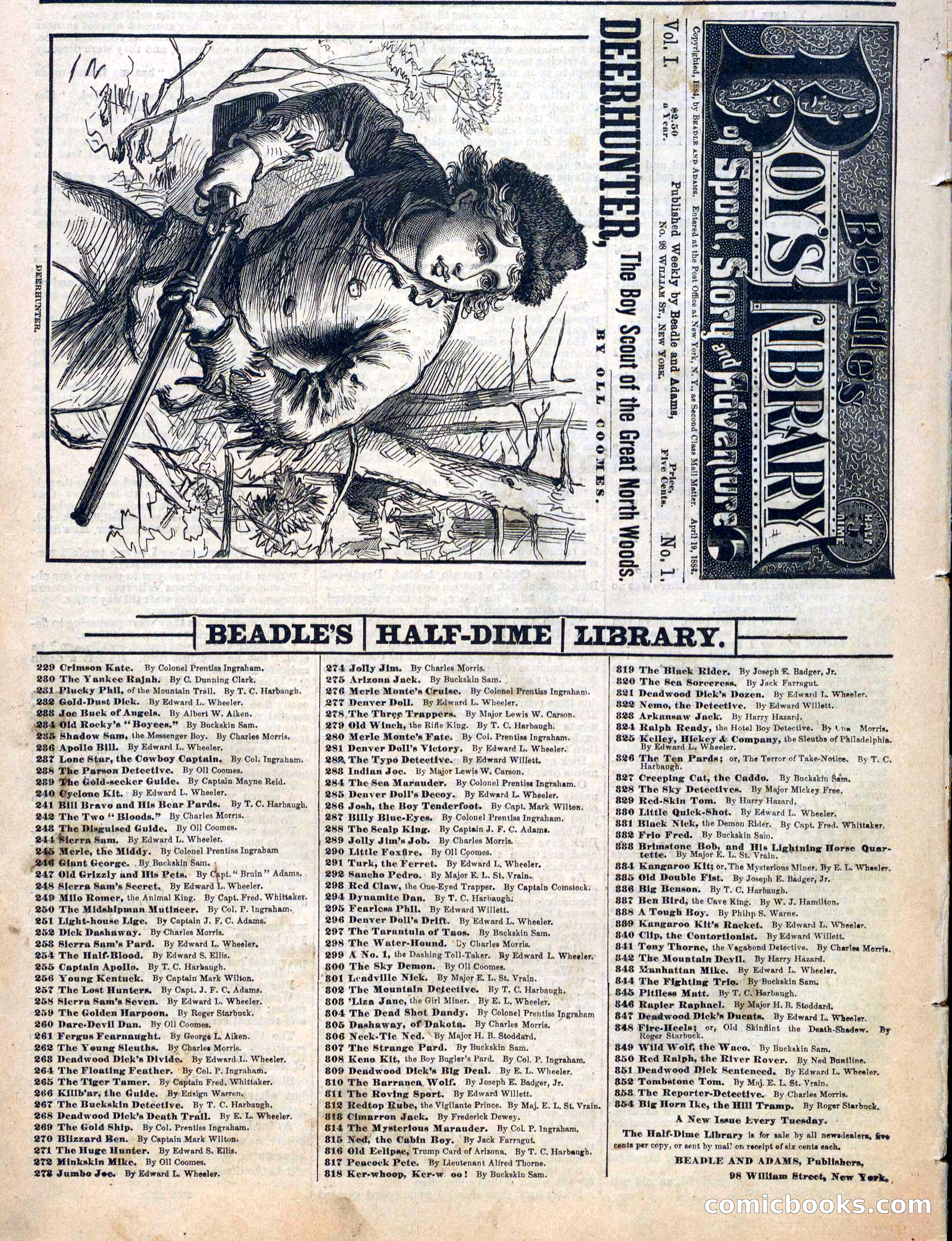 Beadle's Half Dime Library, Vol. XIV, No. 351 — page 16 of 16