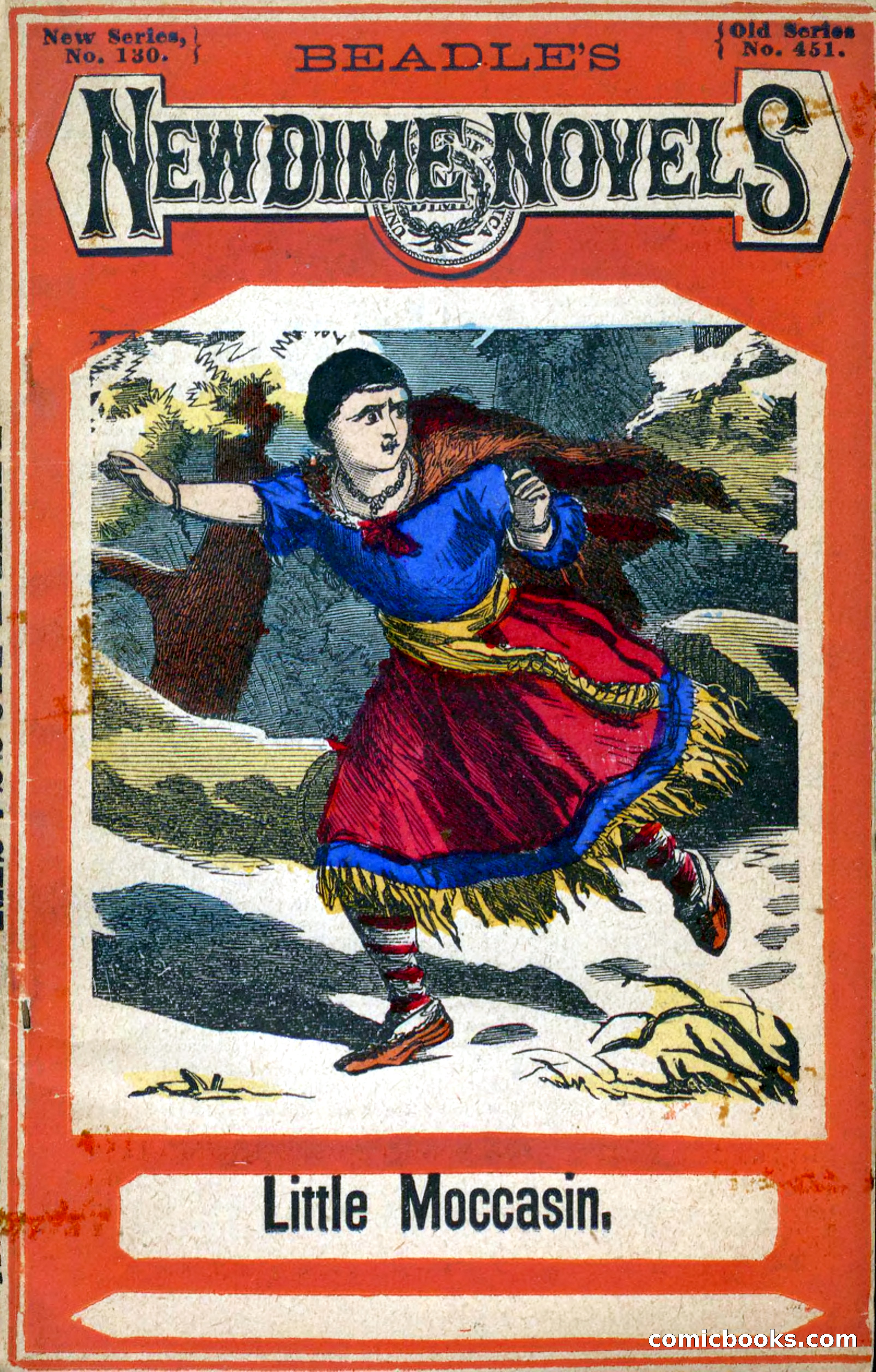 Beadle's New Dime Novels: Little Moccasin — page 1 of 101