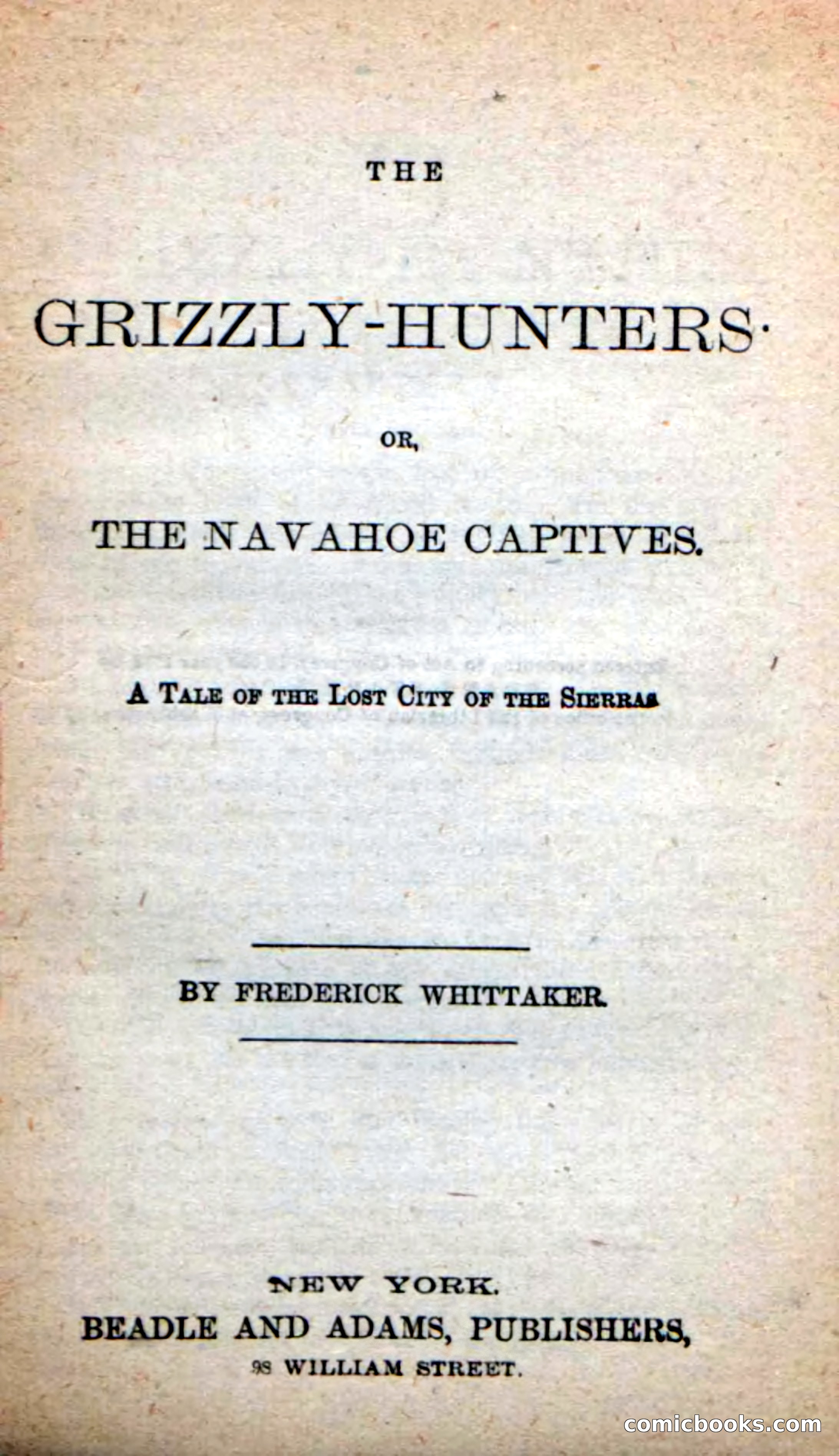 Beadle's Dime Novels: The Grizzly-Hunters — page 3 of 100