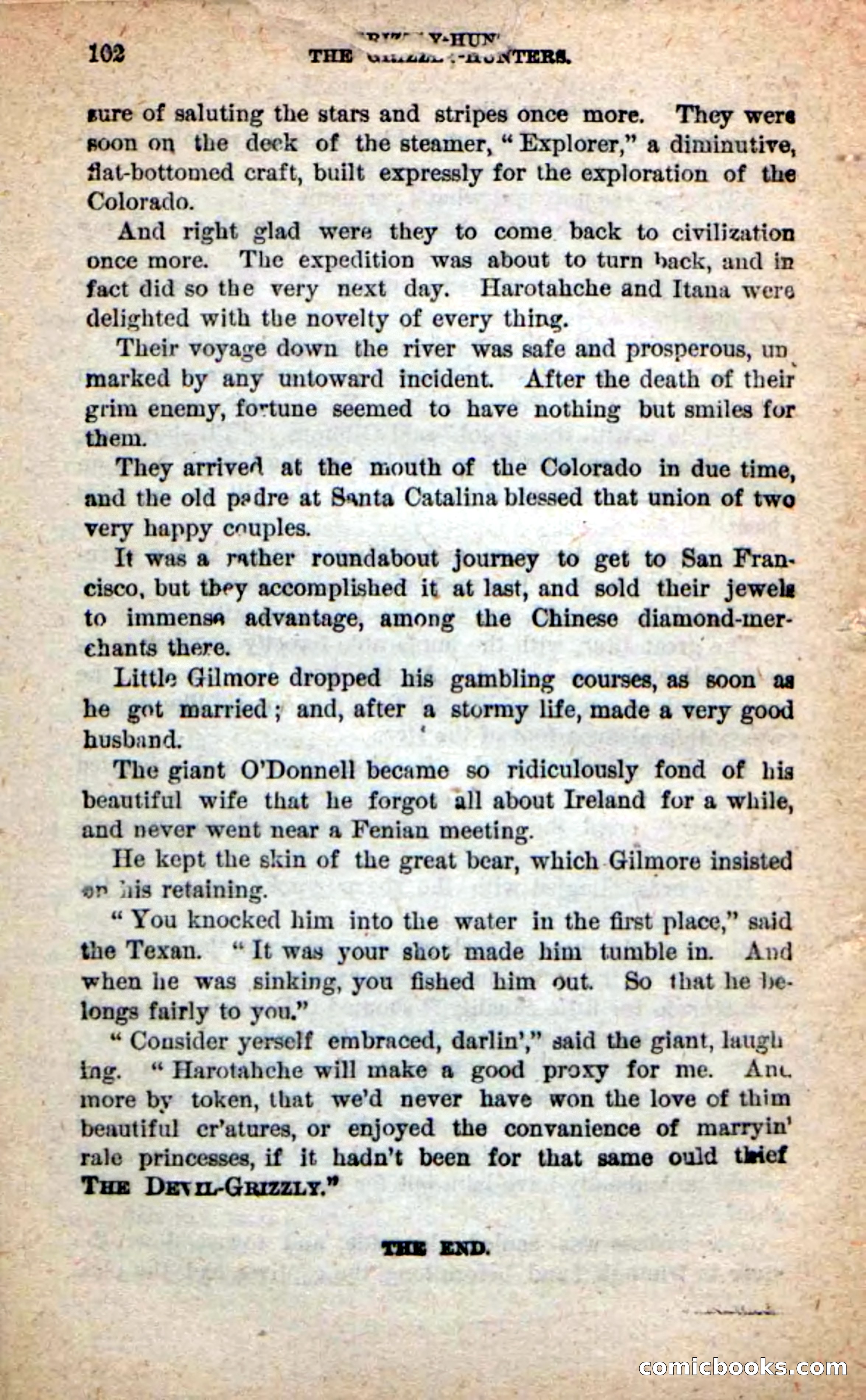 Beadle's Dime Novels: The Grizzly-Hunters — page 98 of 100