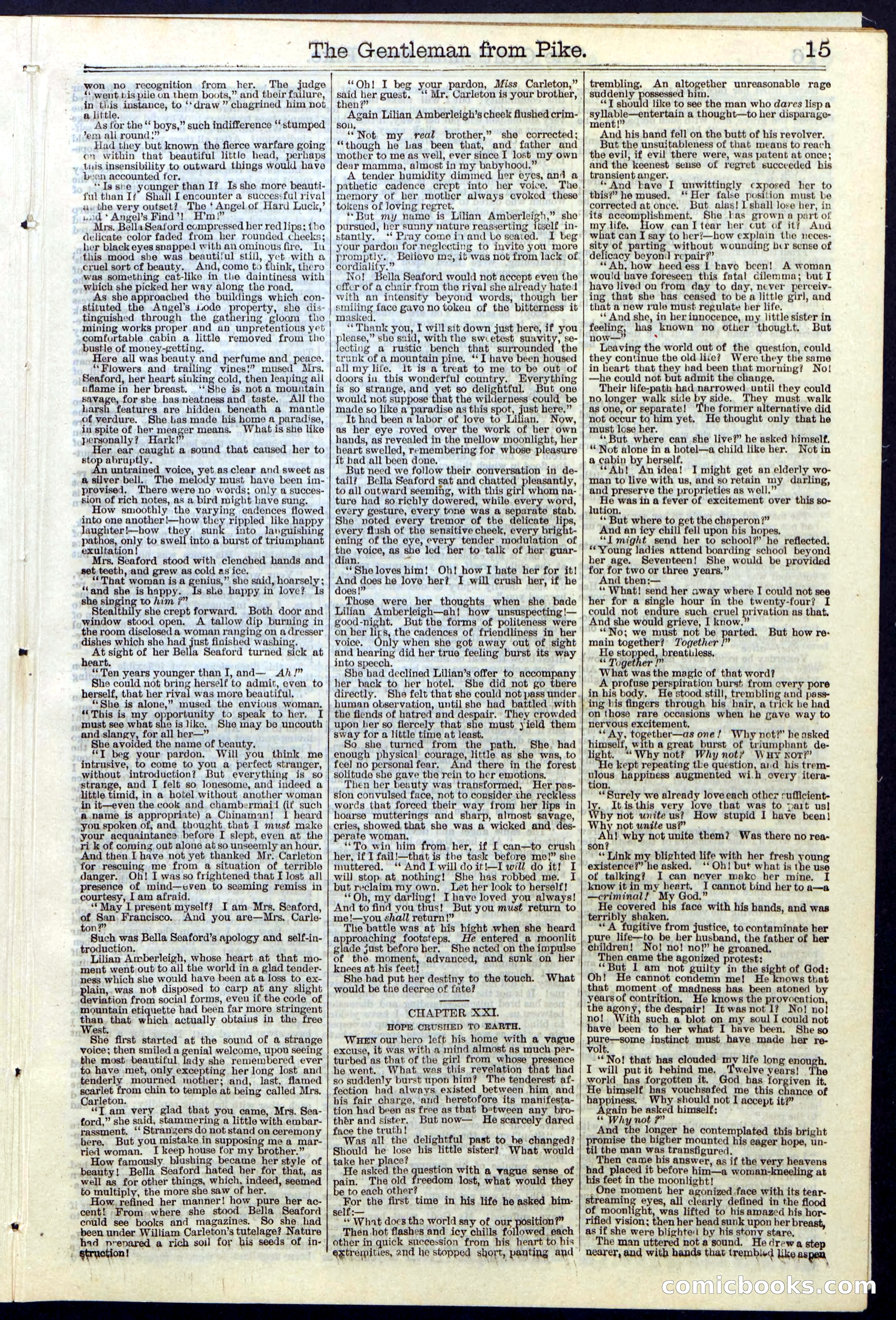 Beadle's New York Dime Library No. 114 — page 15 of 32