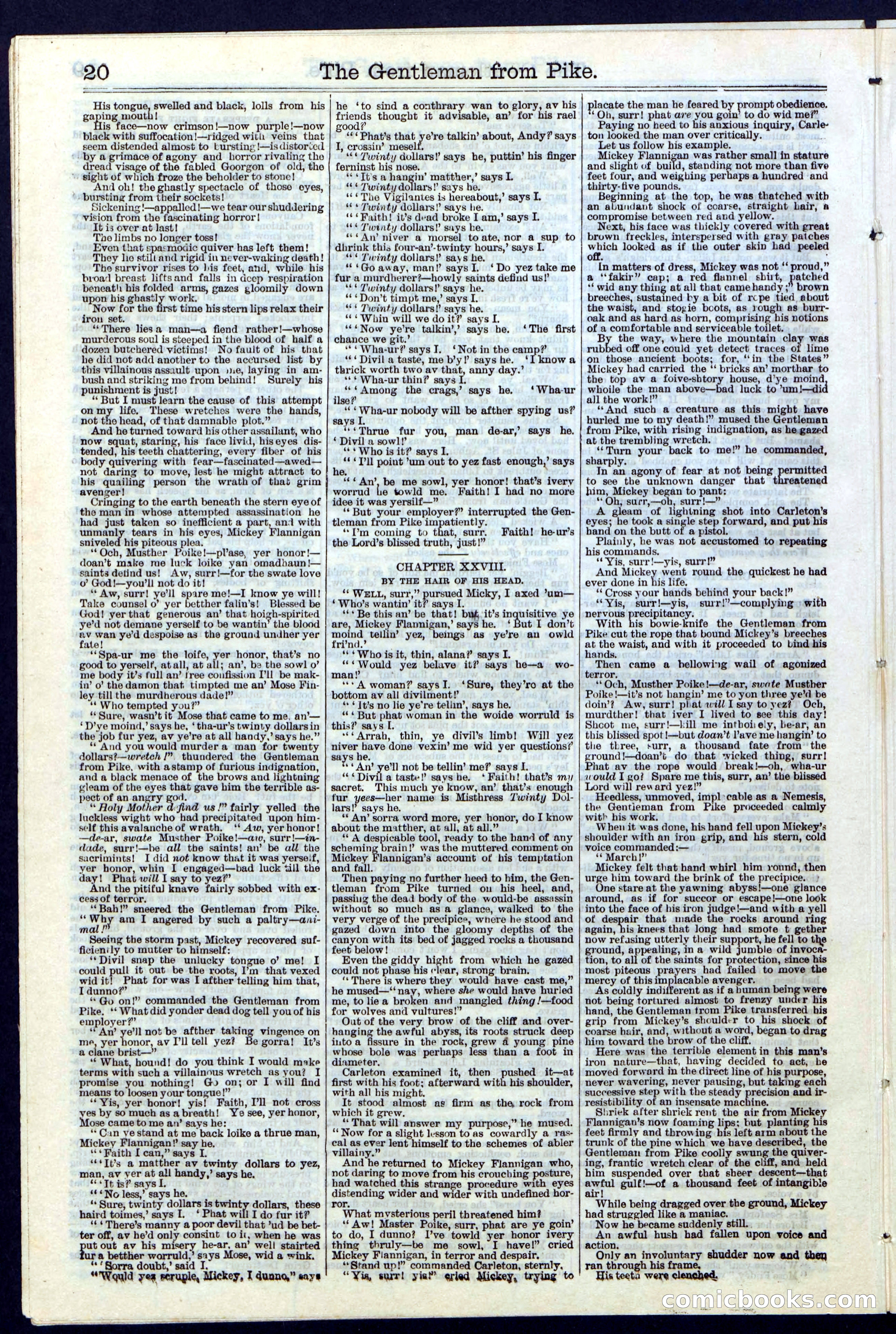 Beadle's New York Dime Library No. 114 — page 20 of 32
