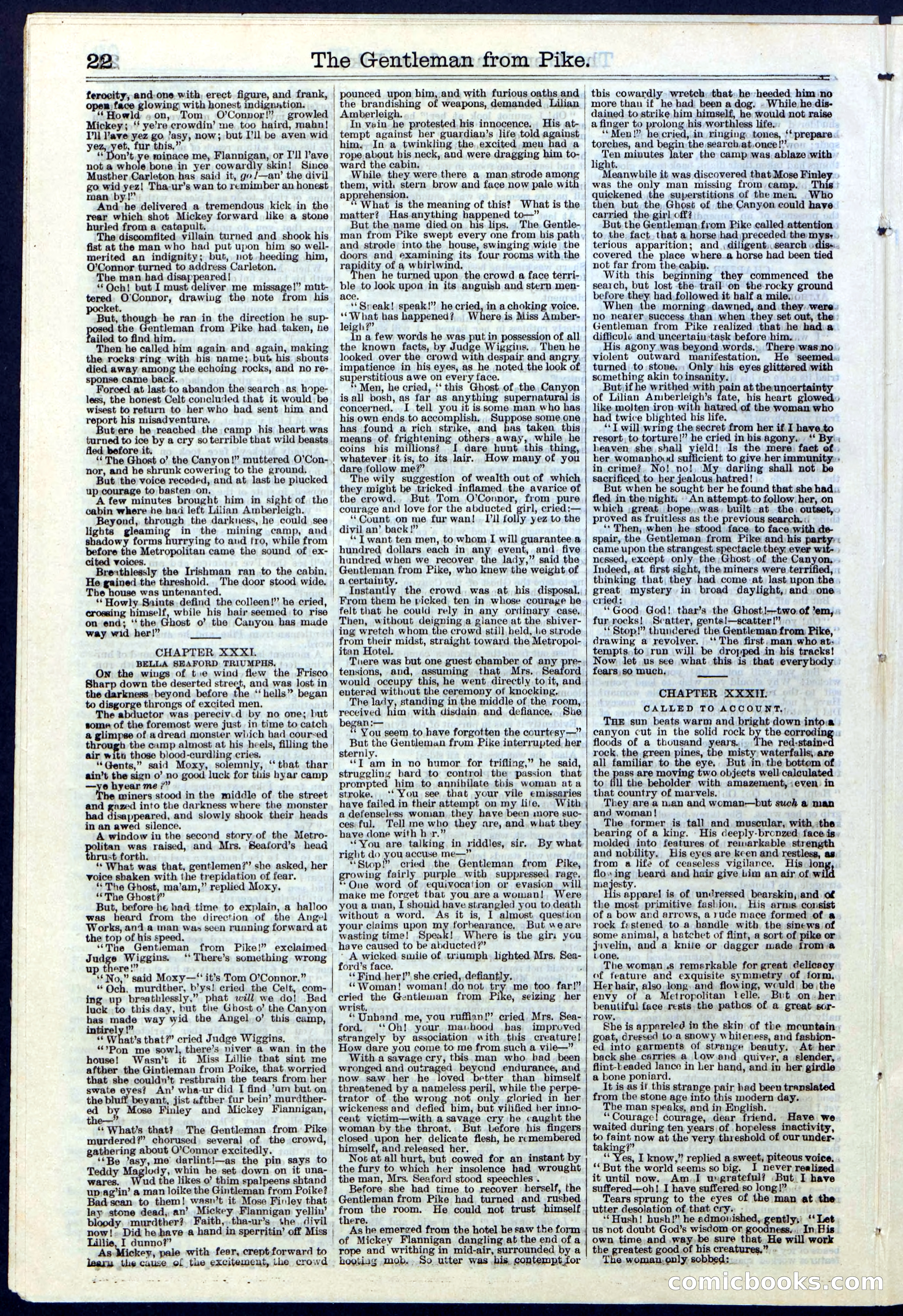 Beadle's New York Dime Library No. 114 — page 22 of 32