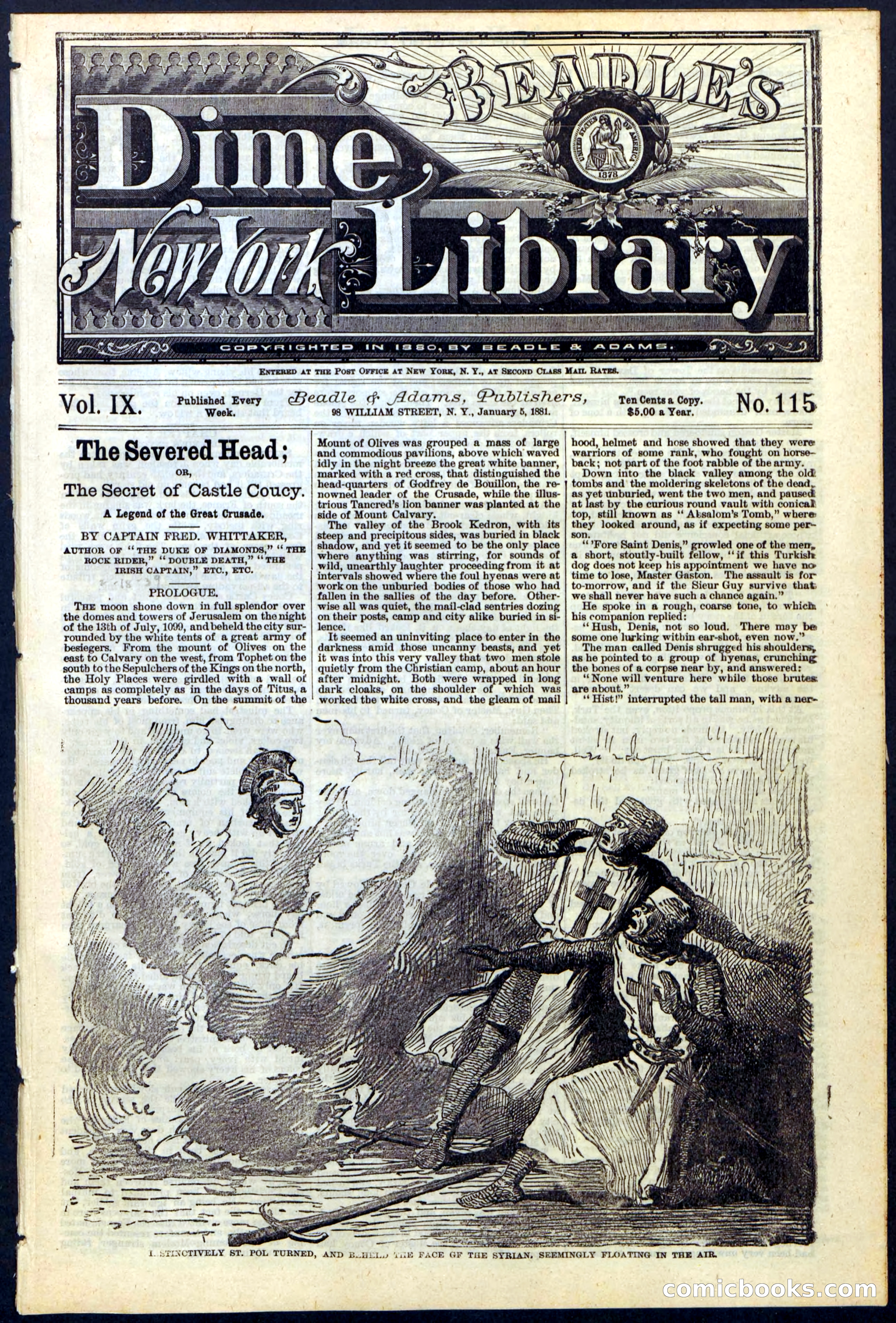 Beadle's New York Dime Library No. 115 — page 1 of 32