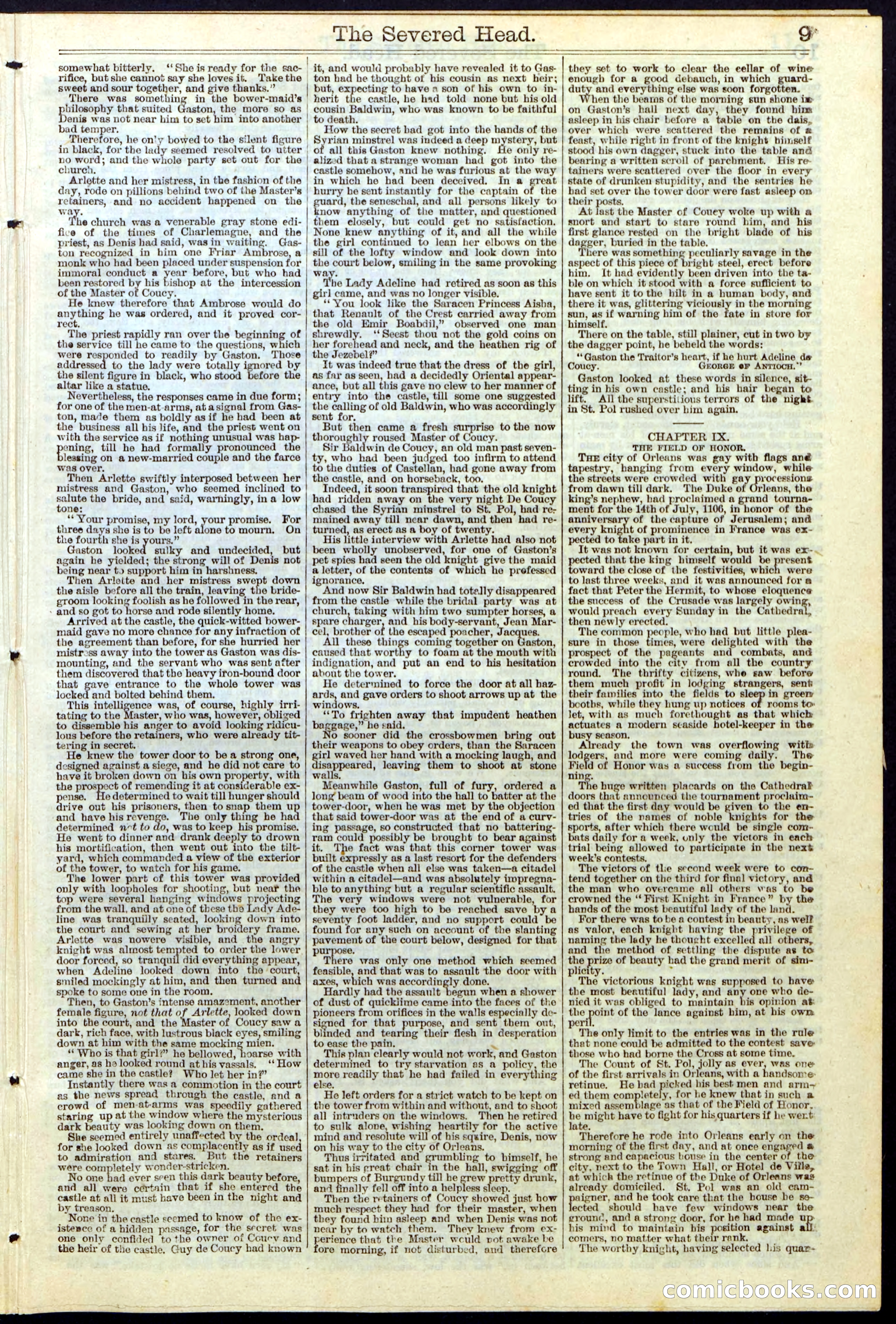 Beadle's New York Dime Library No. 115 — page 9 of 32