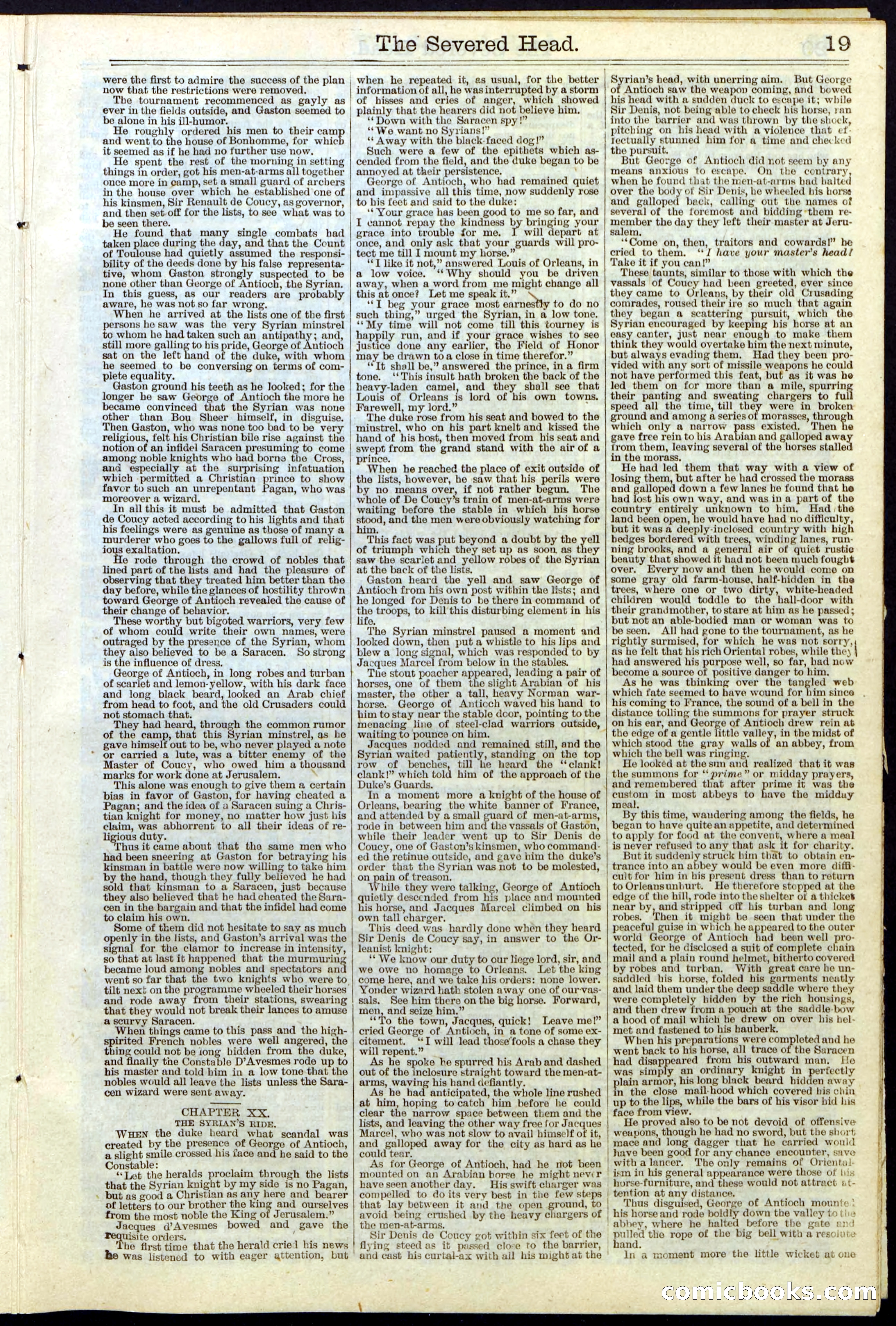 Beadle's New York Dime Library No. 115 — page 19 of 32