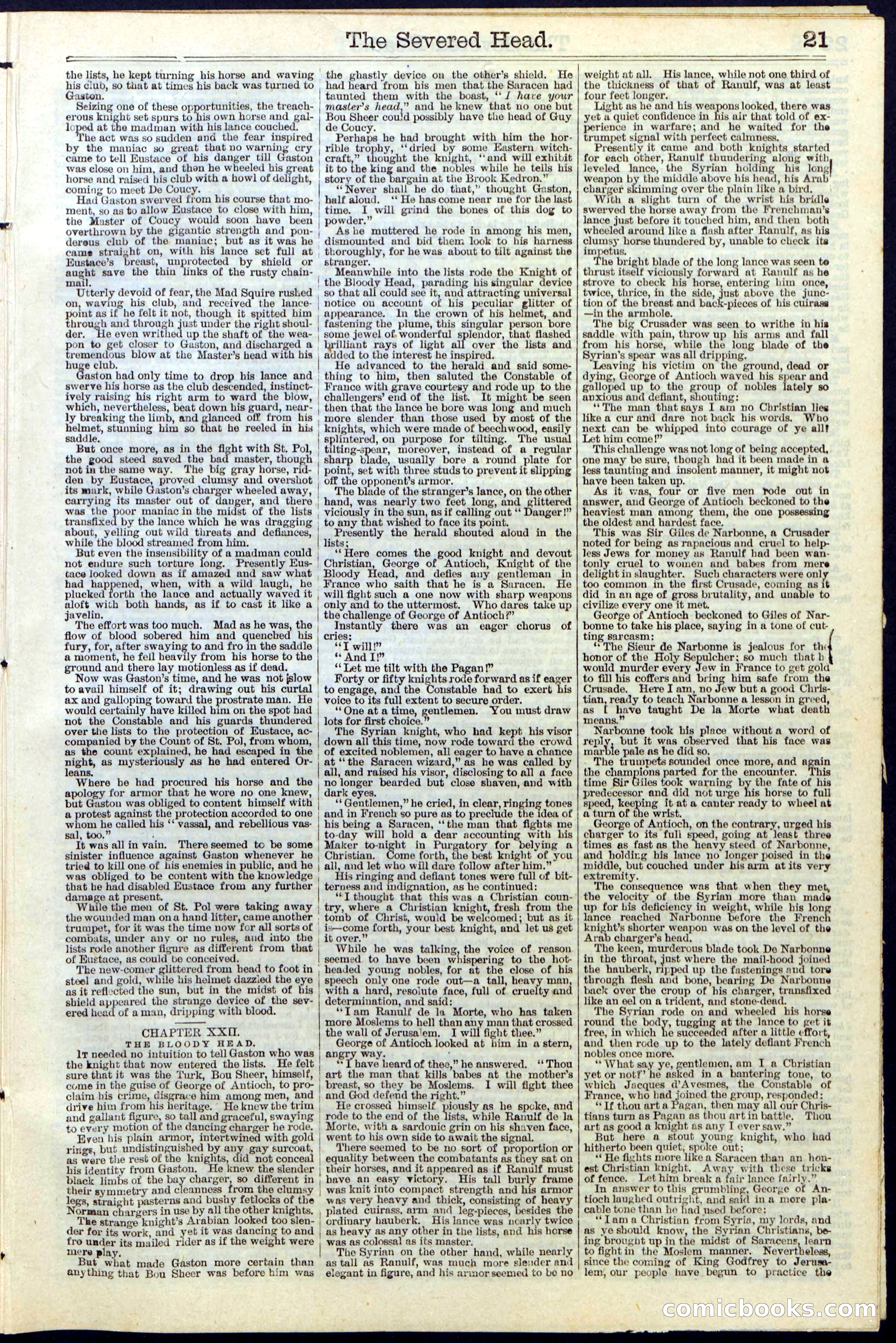 Beadle's New York Dime Library No. 115 — page 21 of 32