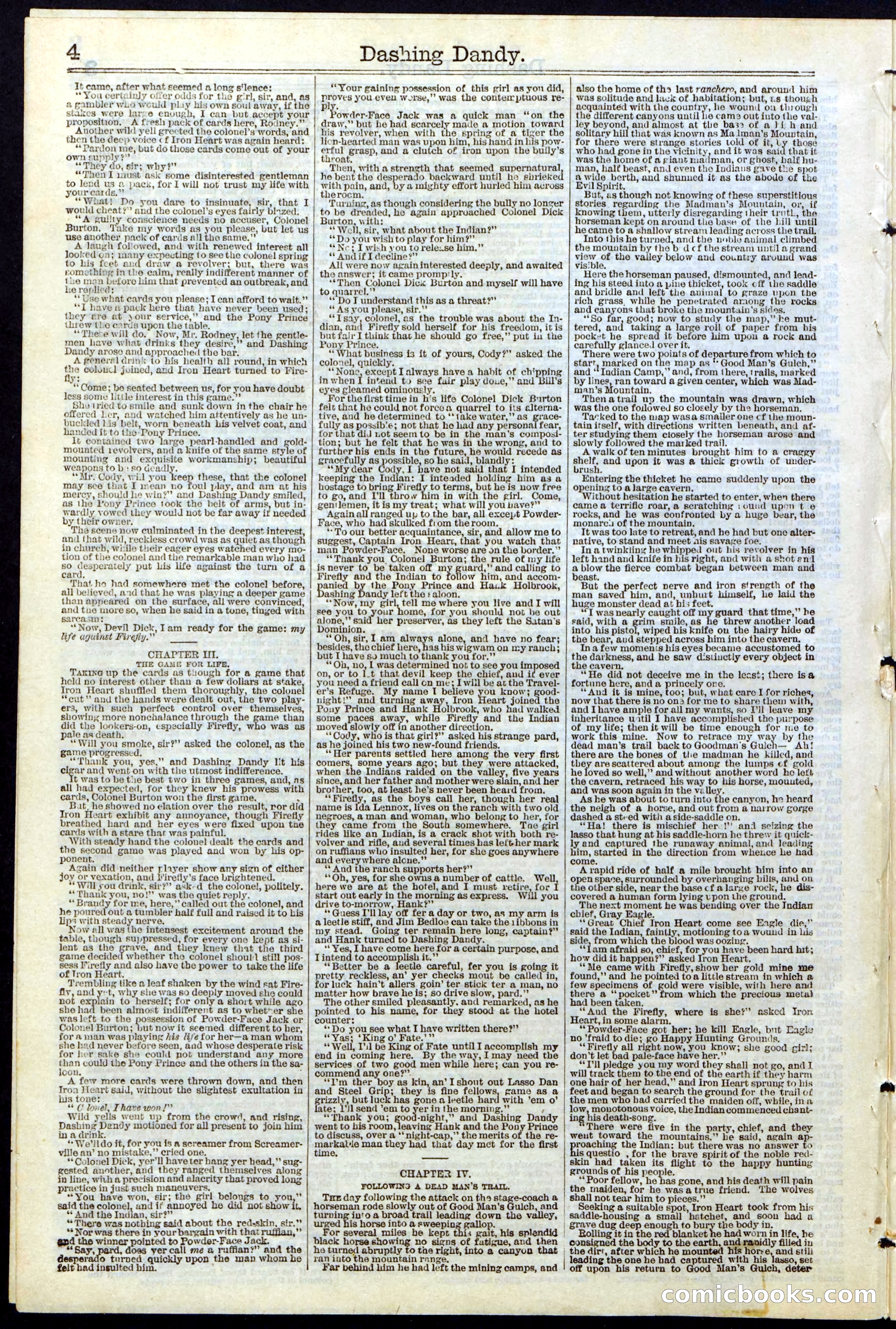 Beadle's New York Dime Library, No. 117 — page 4 of 24