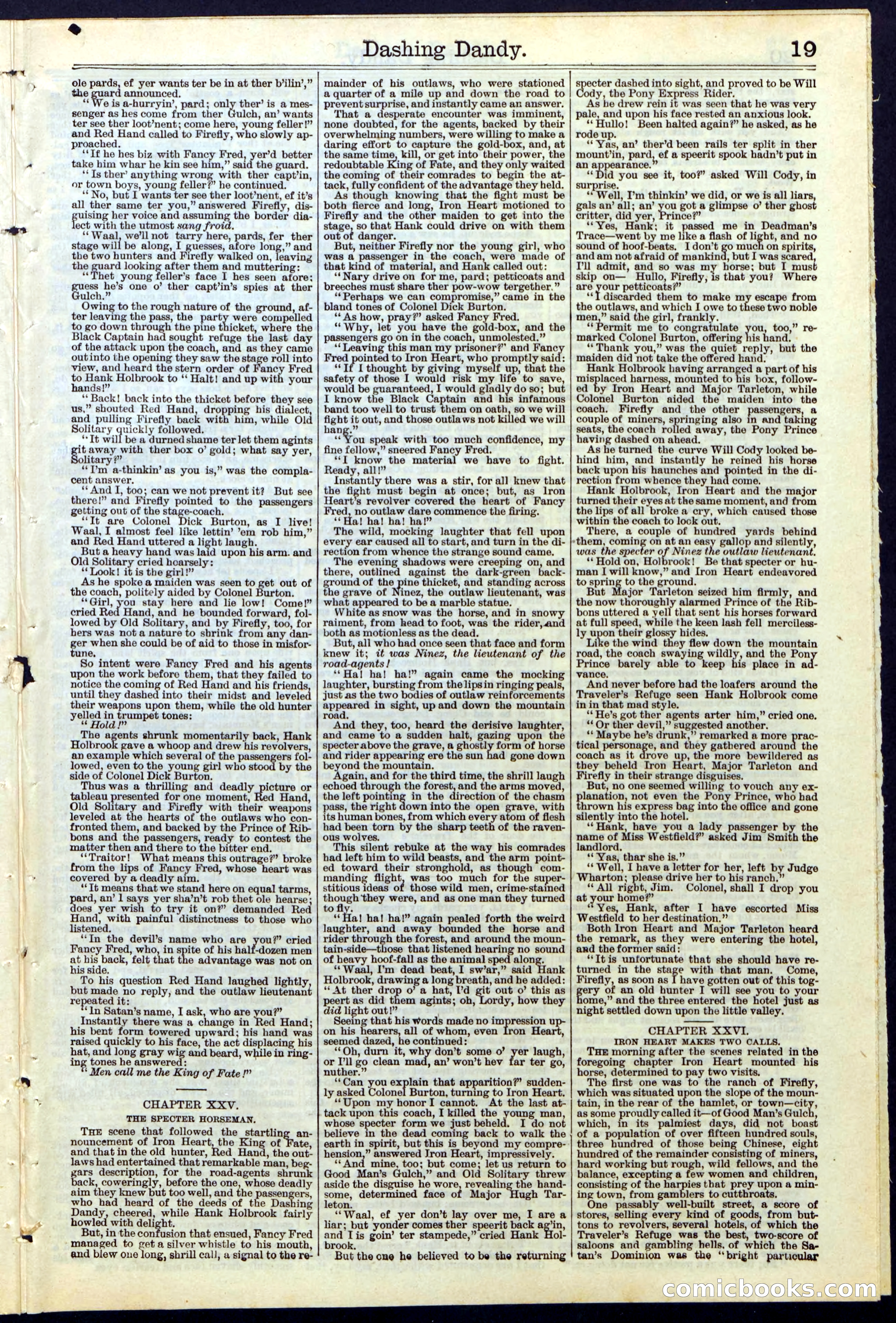Beadle's New York Dime Library, No. 117 — page 19 of 24