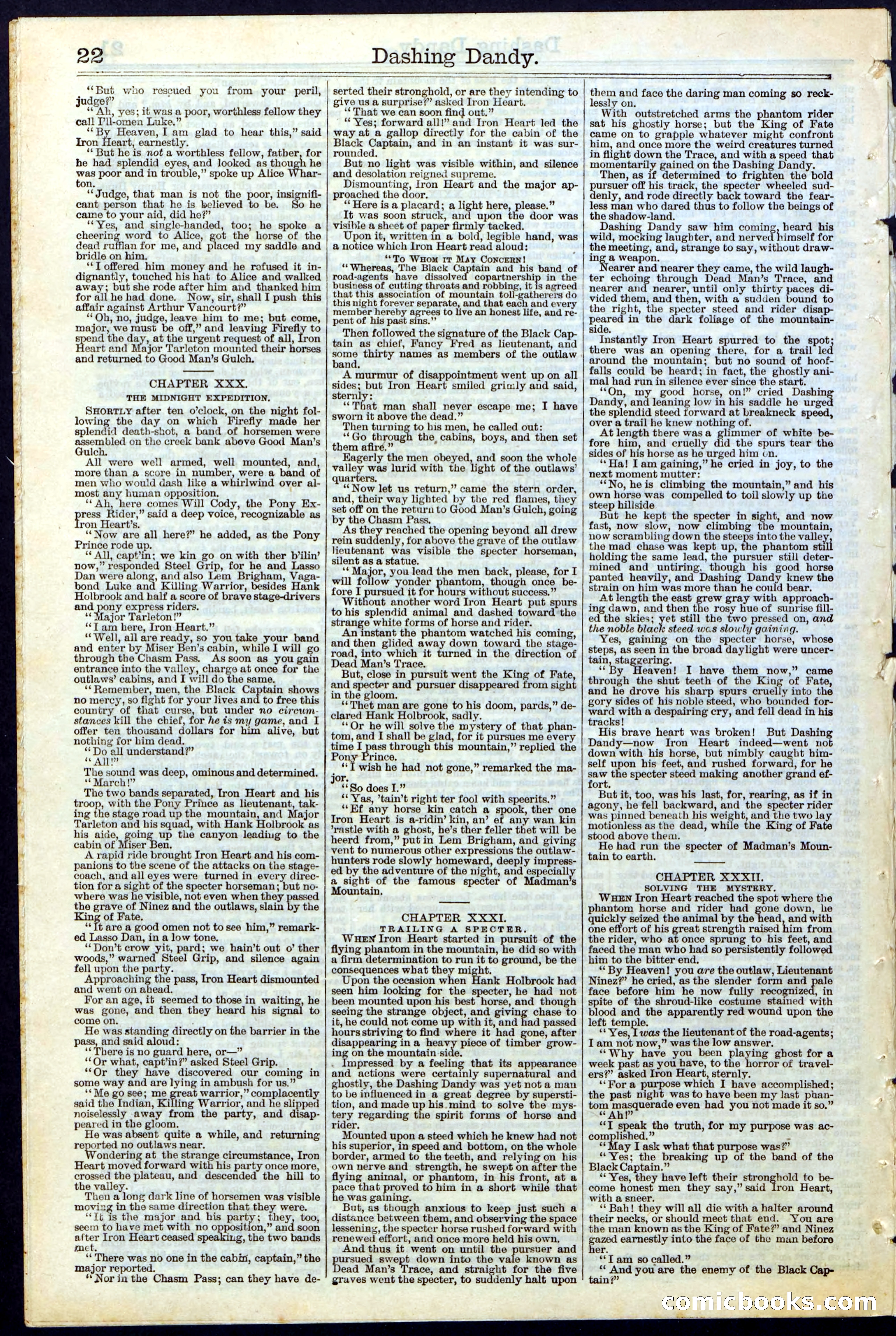 Beadle's New York Dime Library, No. 117 — page 22 of 24