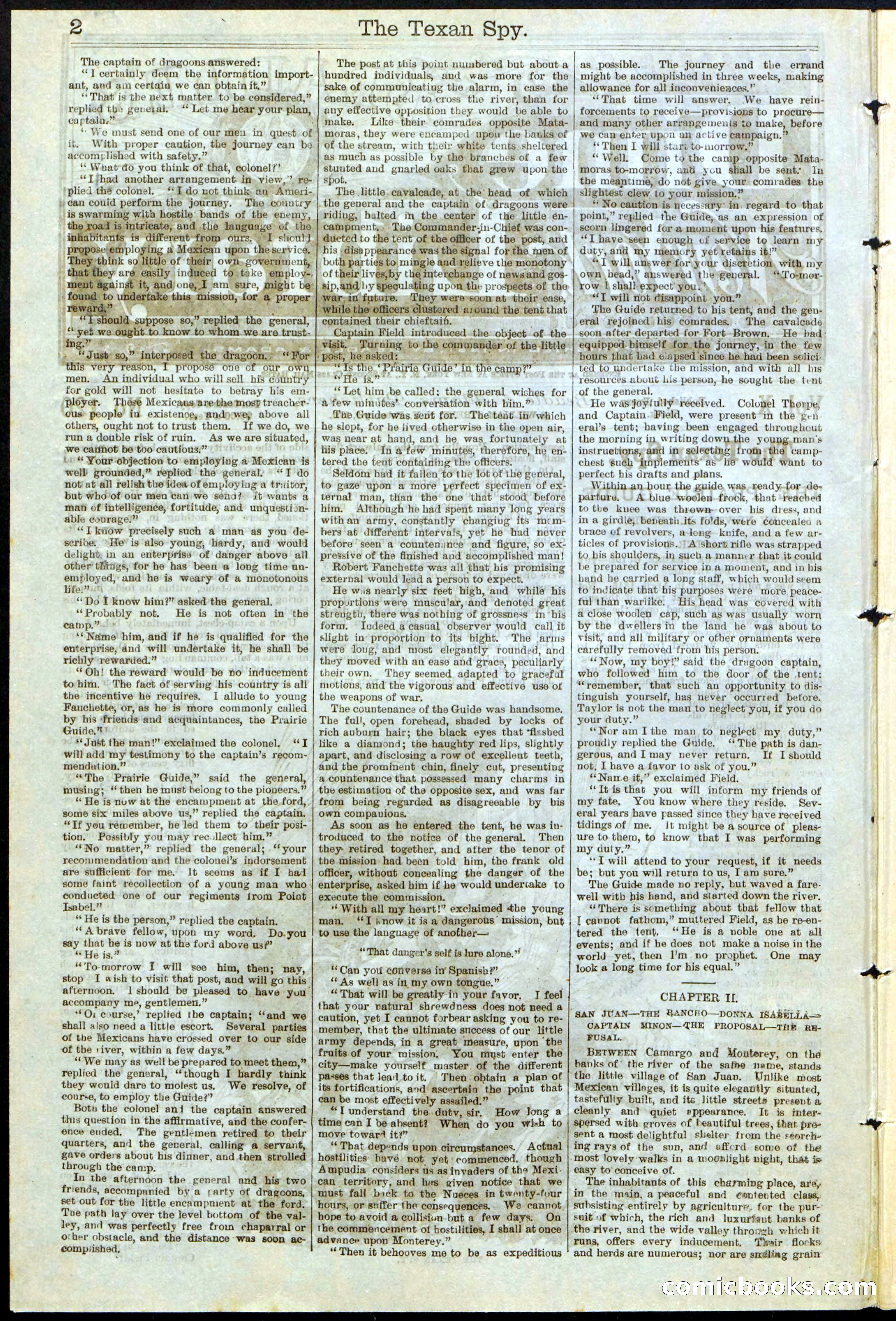 Beadle's Dime Library No. 120: The Texan Spy — page 2 of 24
