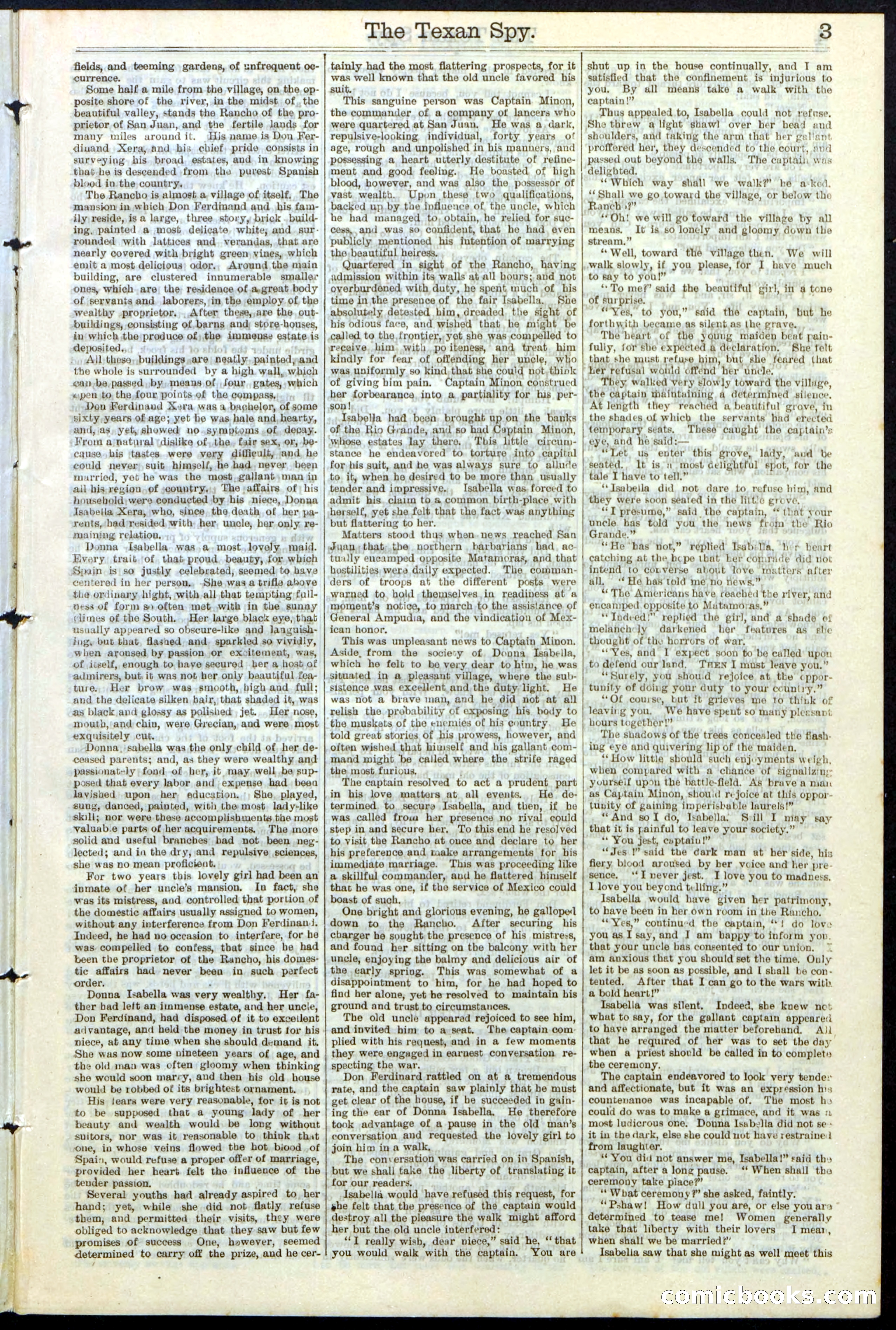 Beadle's Dime Library No. 120: The Texan Spy — page 3 of 24