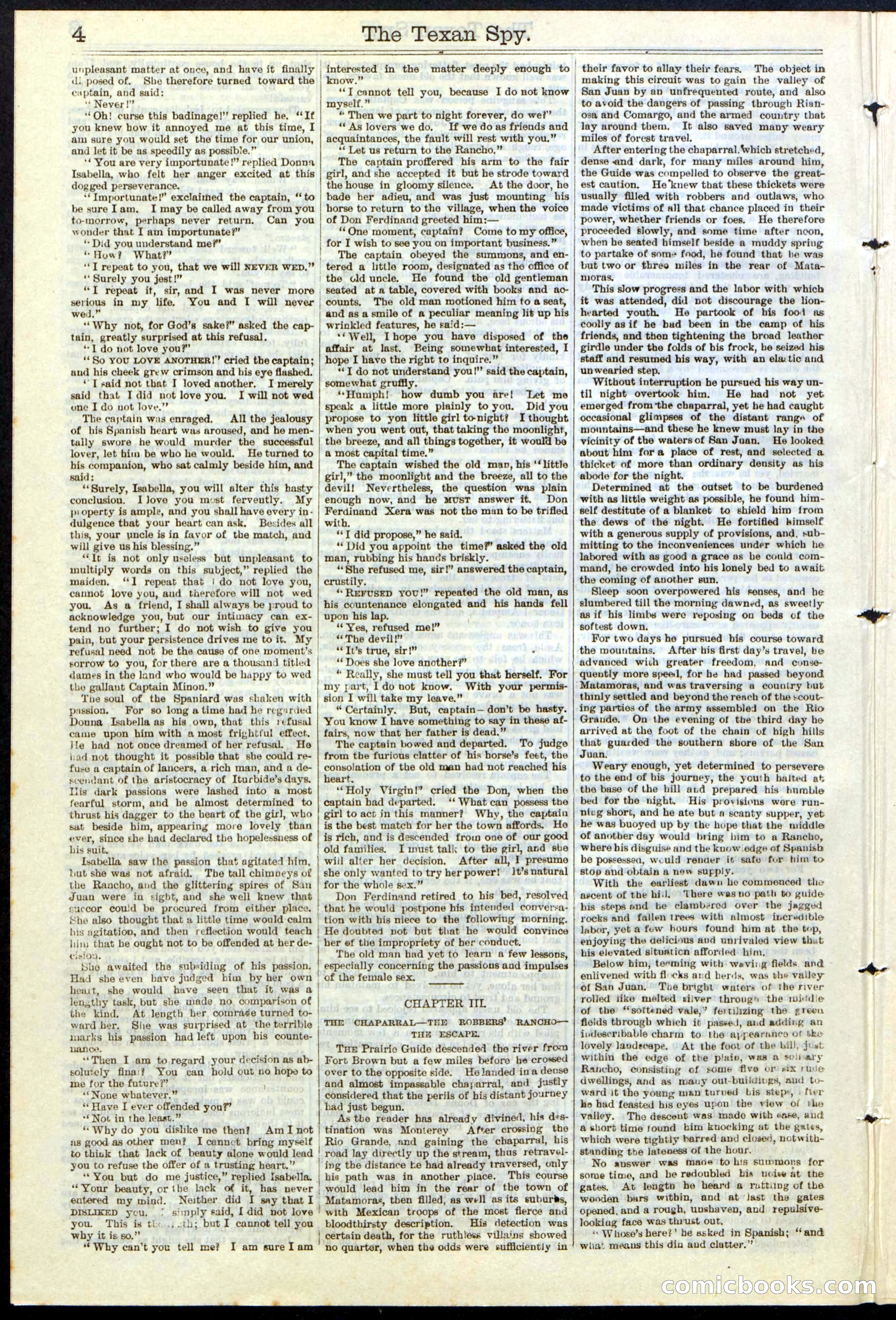 Beadle's Dime Library No. 120: The Texan Spy — page 4 of 24