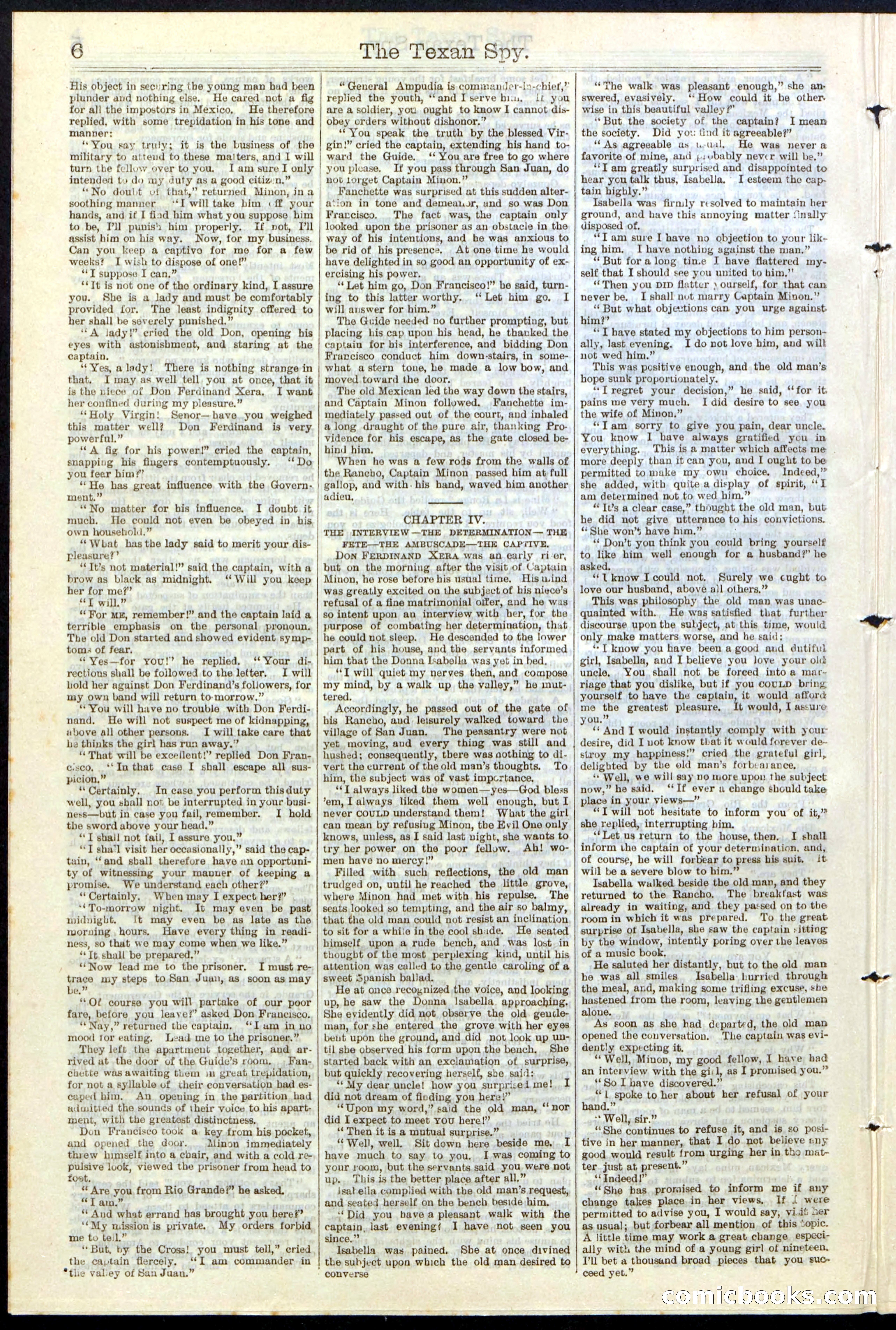 Beadle's Dime Library No. 120: The Texan Spy — page 6 of 24