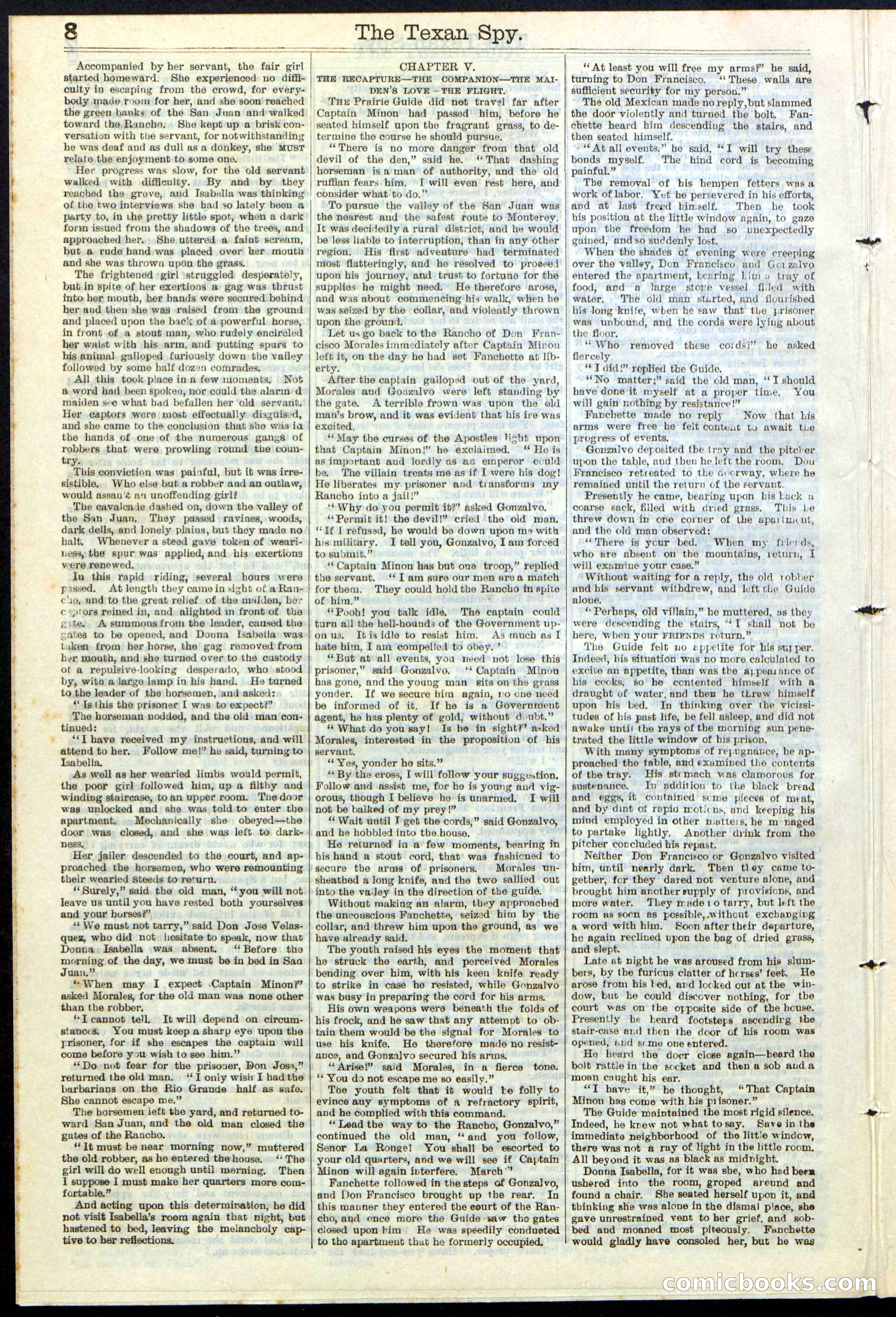 Beadle's Dime Library No. 120: The Texan Spy — page 8 of 24