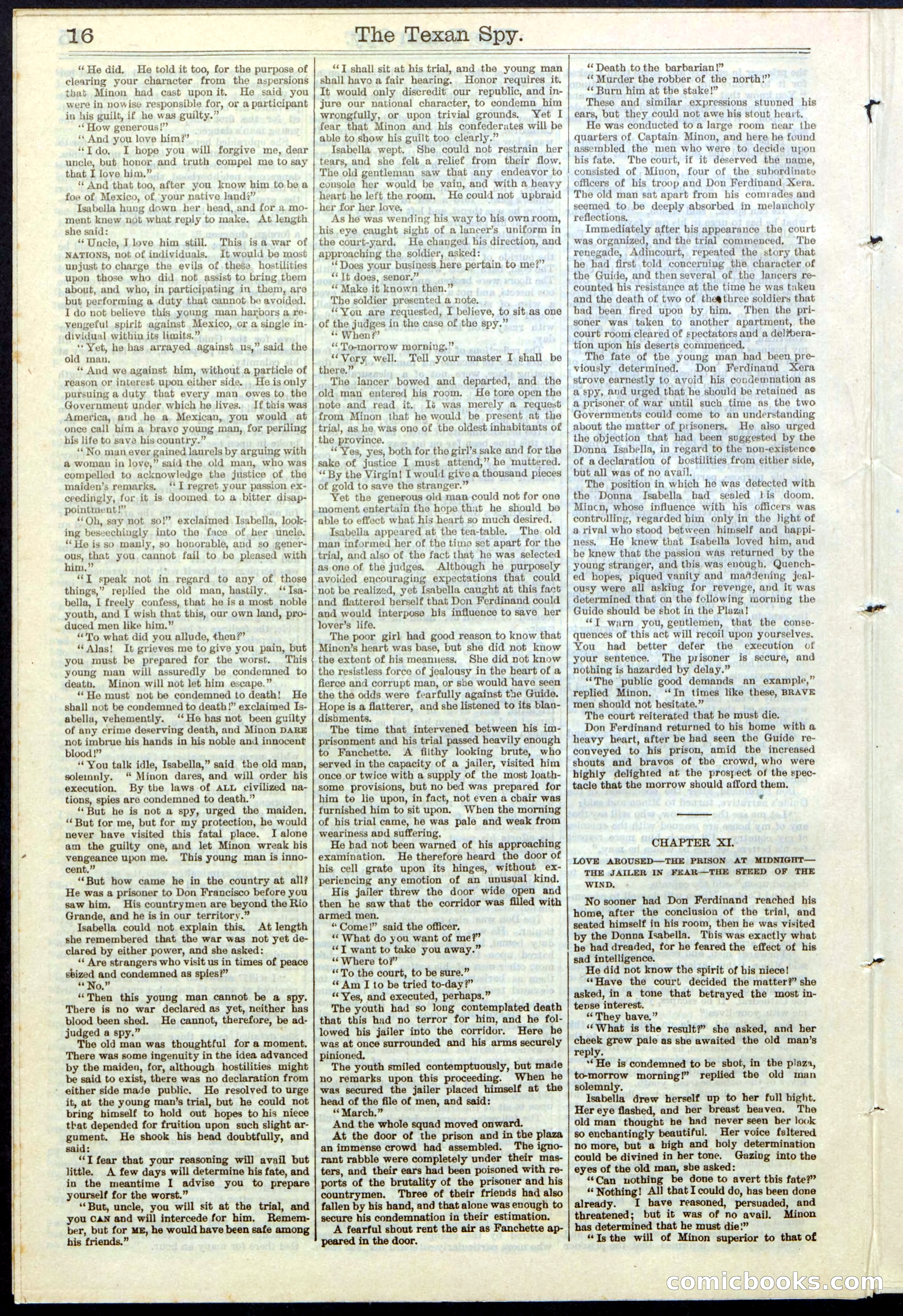 Beadle's Dime Library No. 120: The Texan Spy — page 16 of 24
