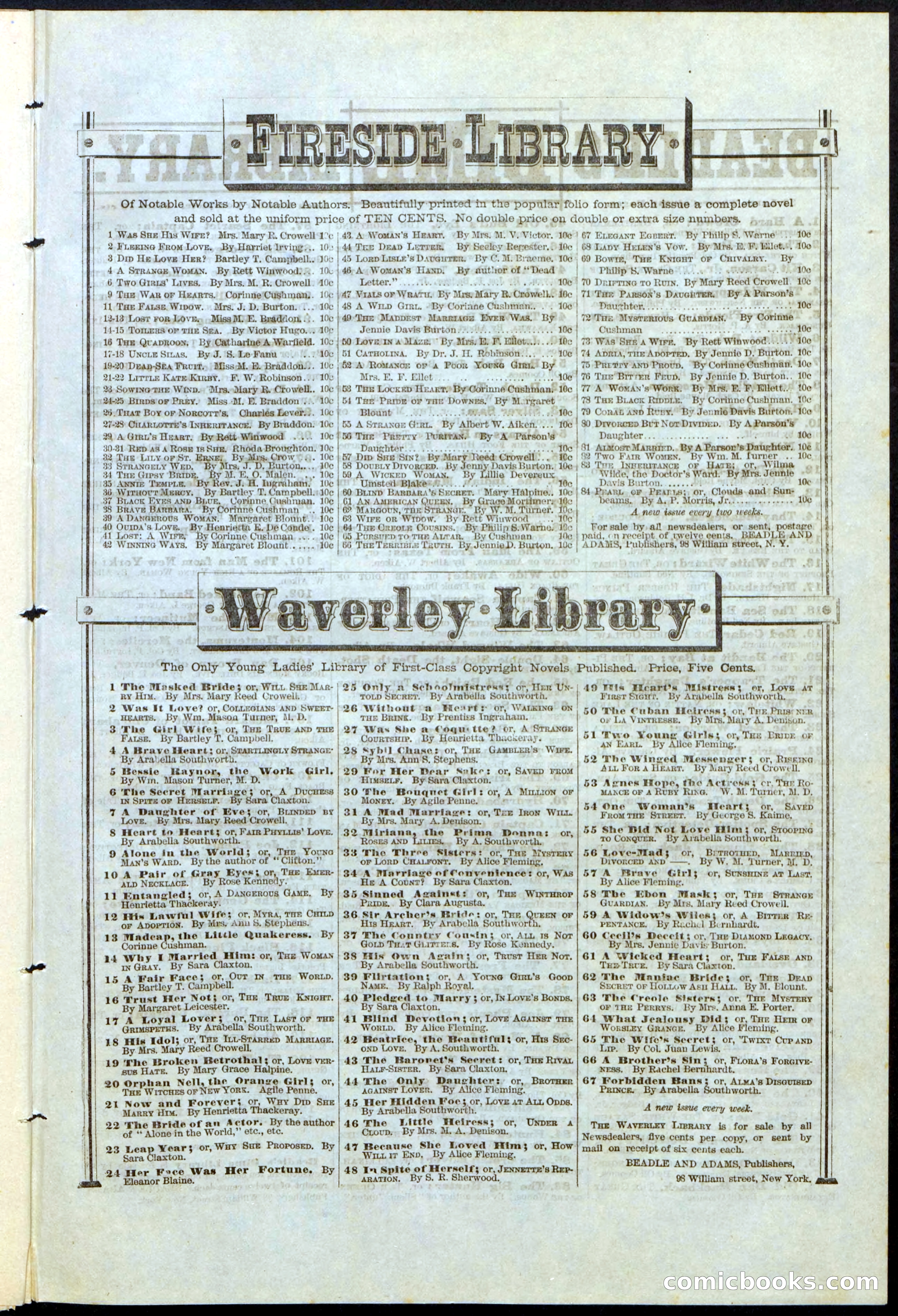 Beadle's Dime Library No. 120: The Texan Spy — page 23 of 24