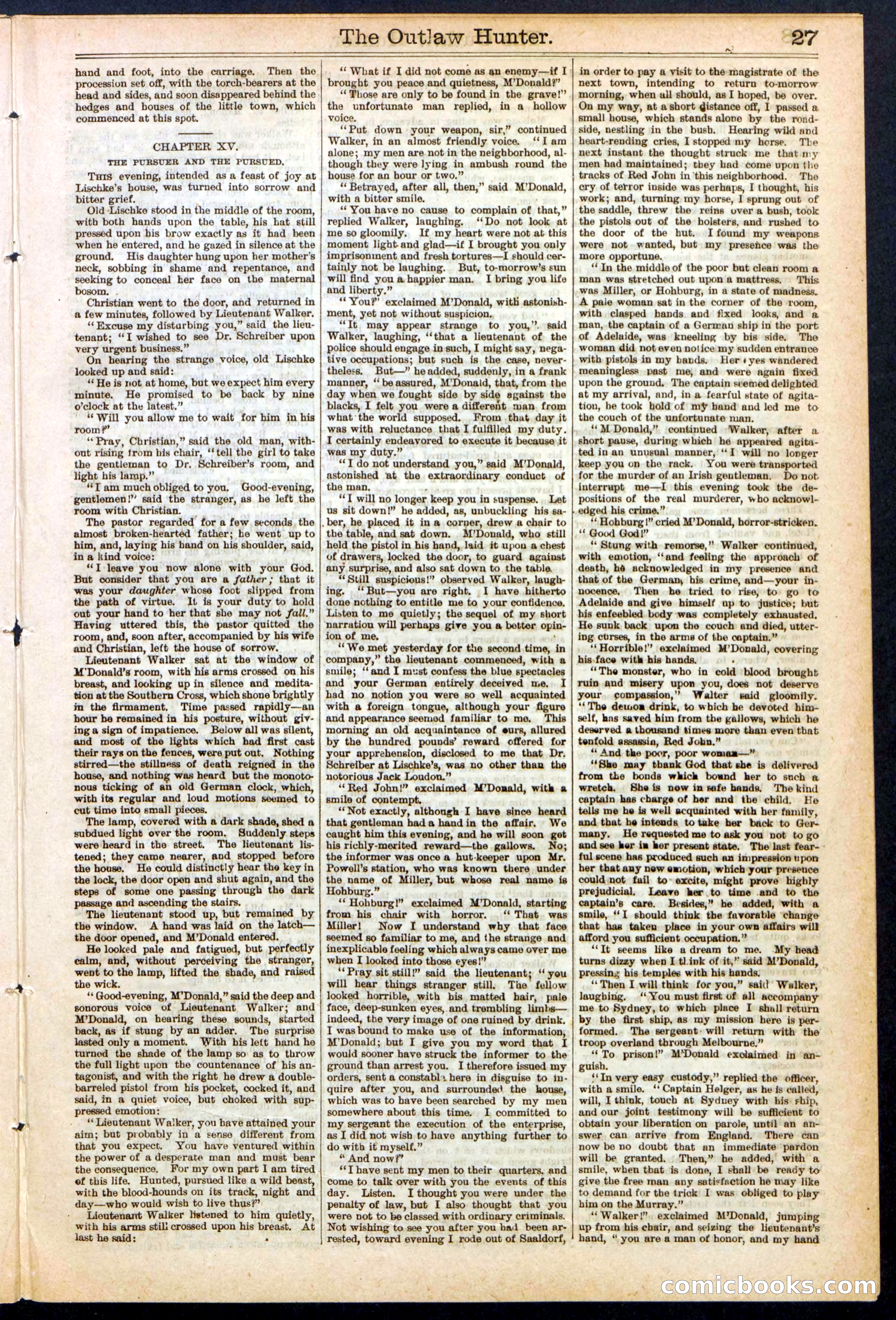 Beadle's New York Dime Library, No. 136 — page 27 of 32
