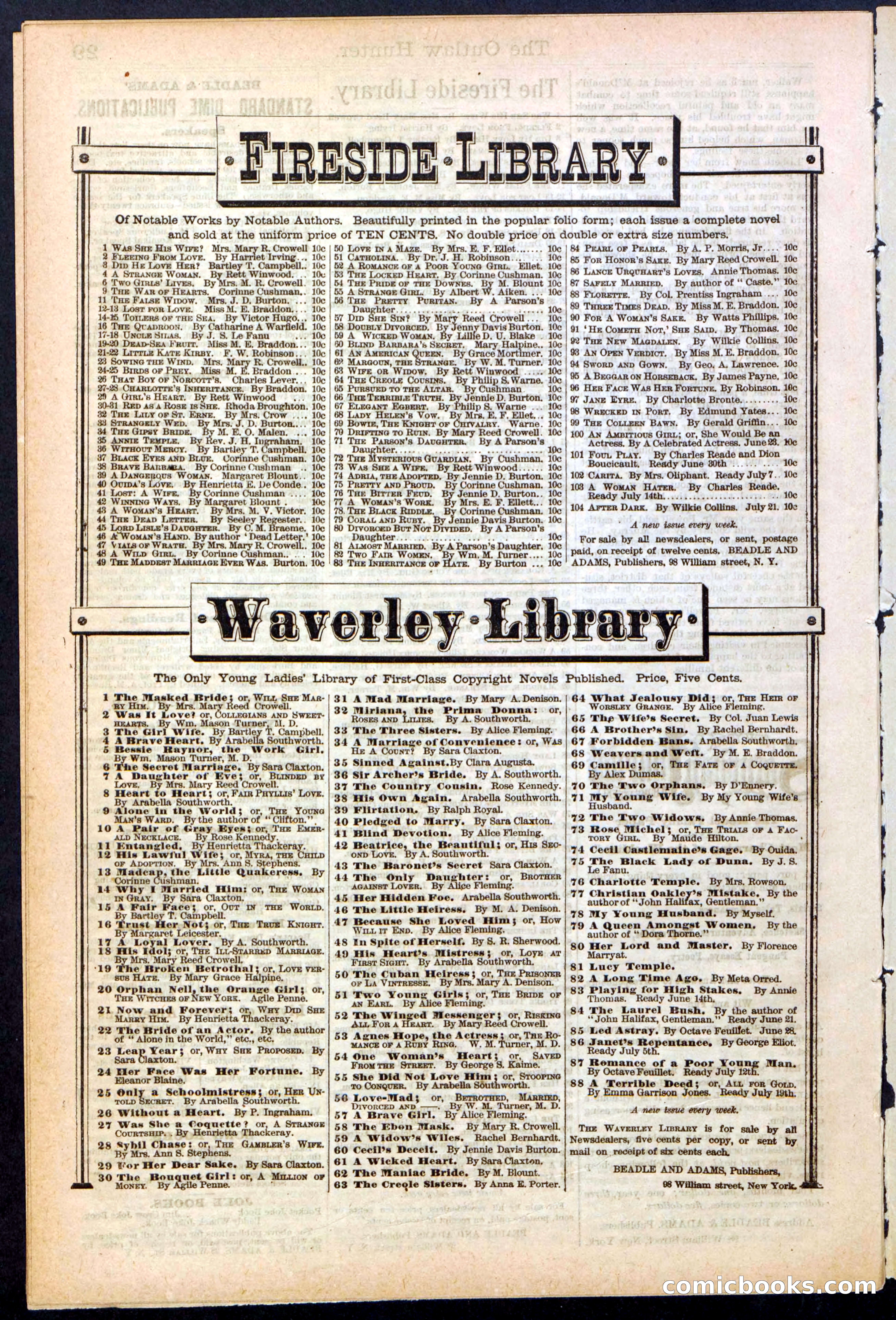 Beadle's New York Dime Library, No. 136 — page 30 of 32