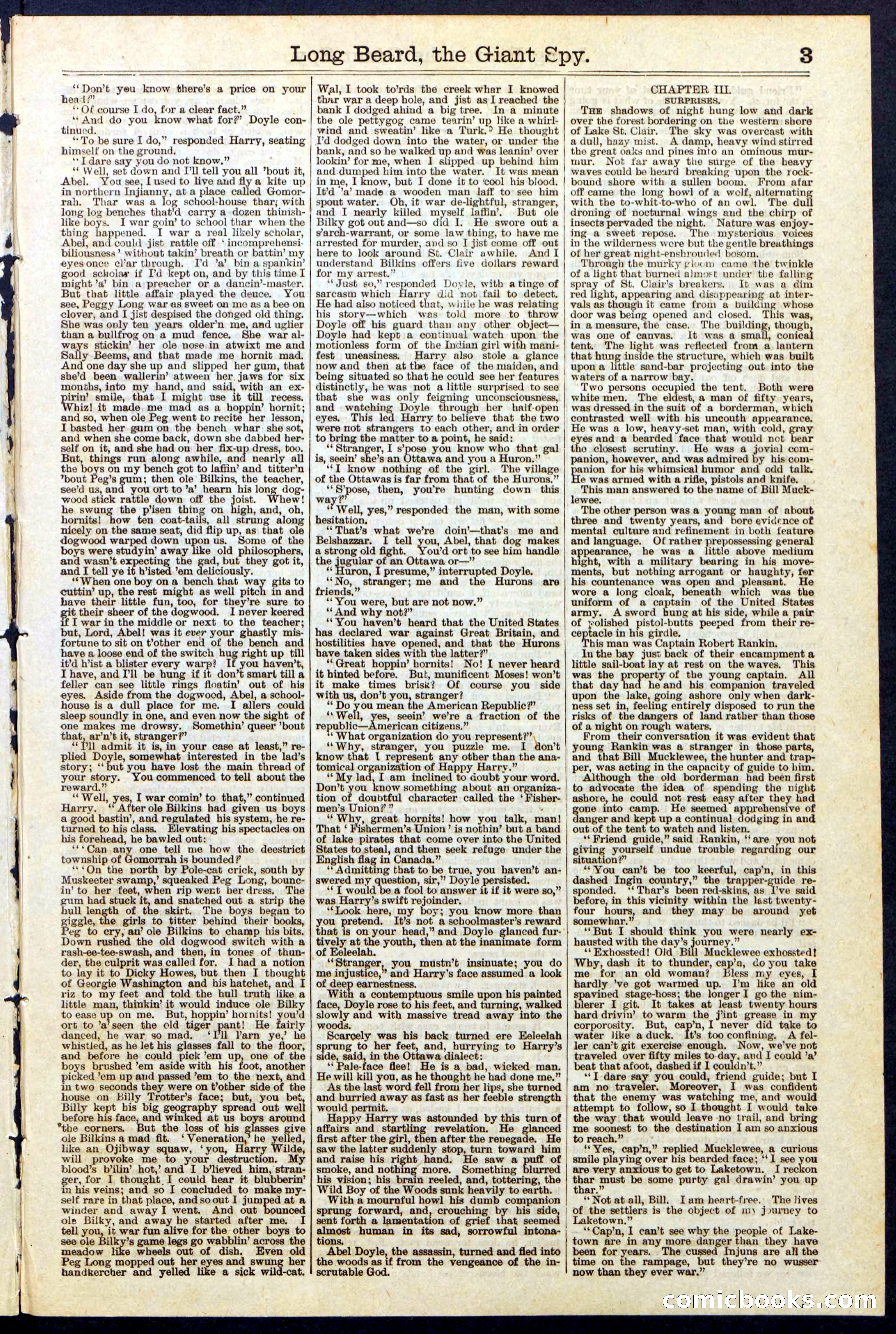 Beadle's New York Dime Library, No. 137 — page 3 of 32