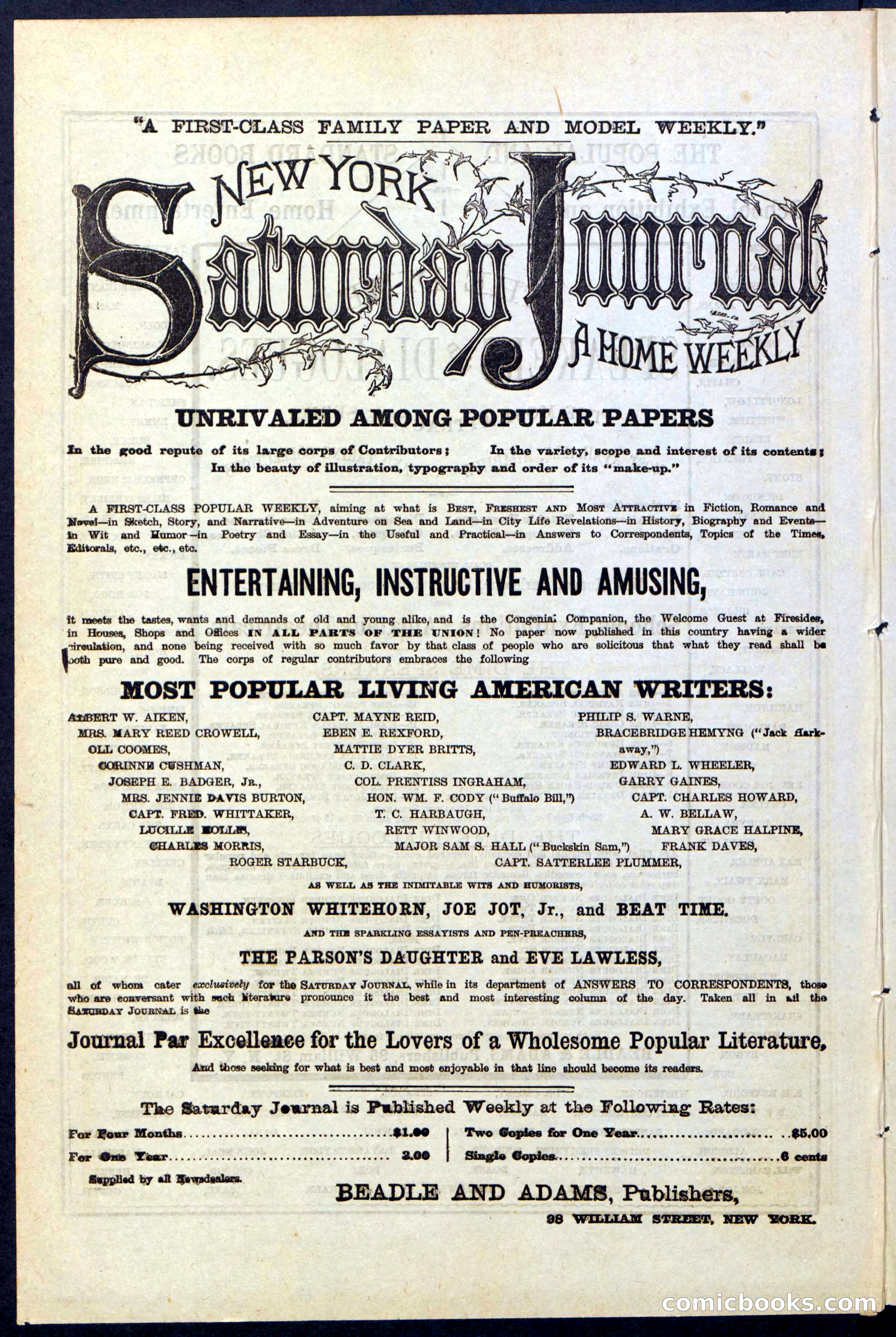 Beadle's New York Dime Library, No. 137 — page 30 of 32