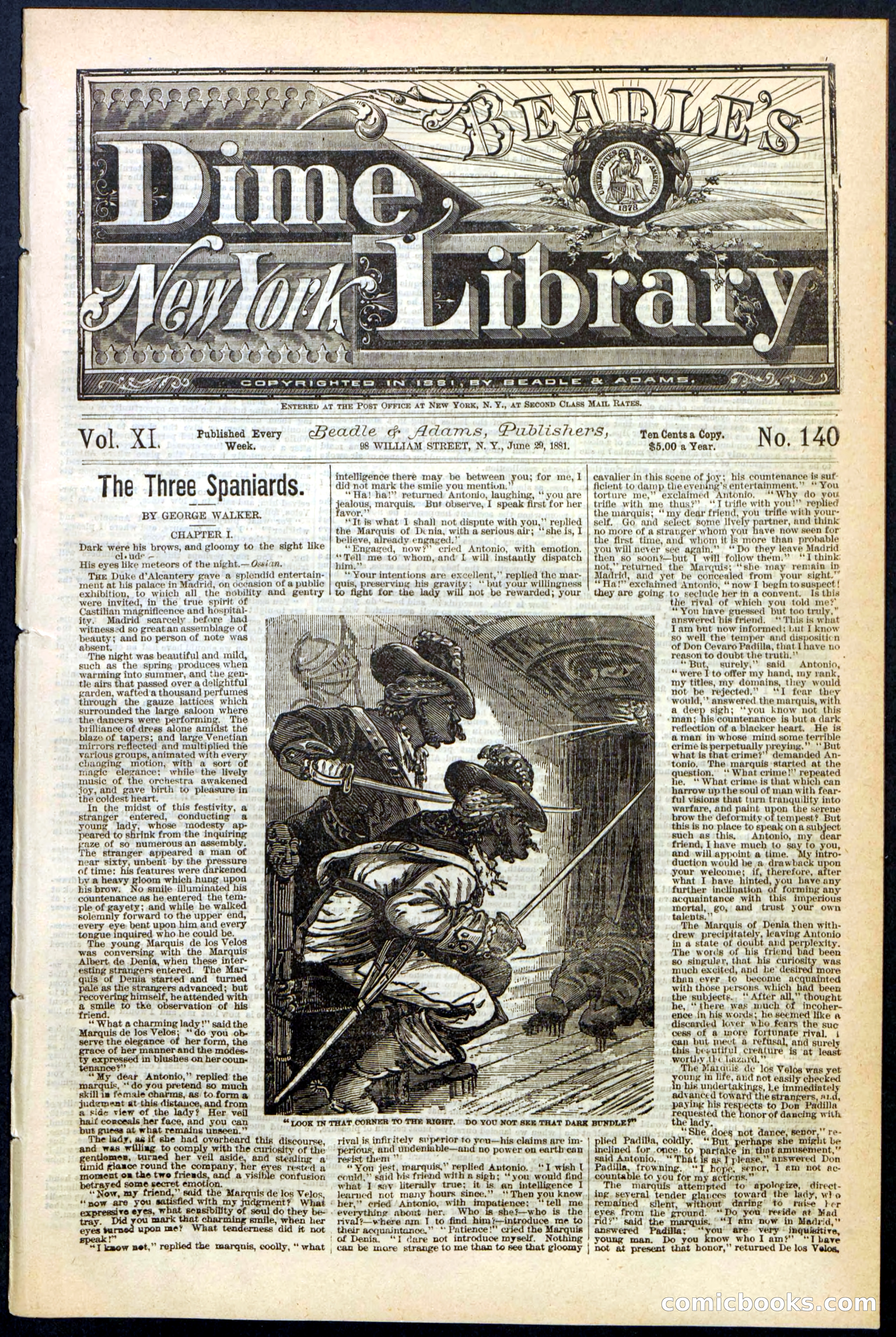 Beadle's New York Dime Library No. 140 — page 1 of 48