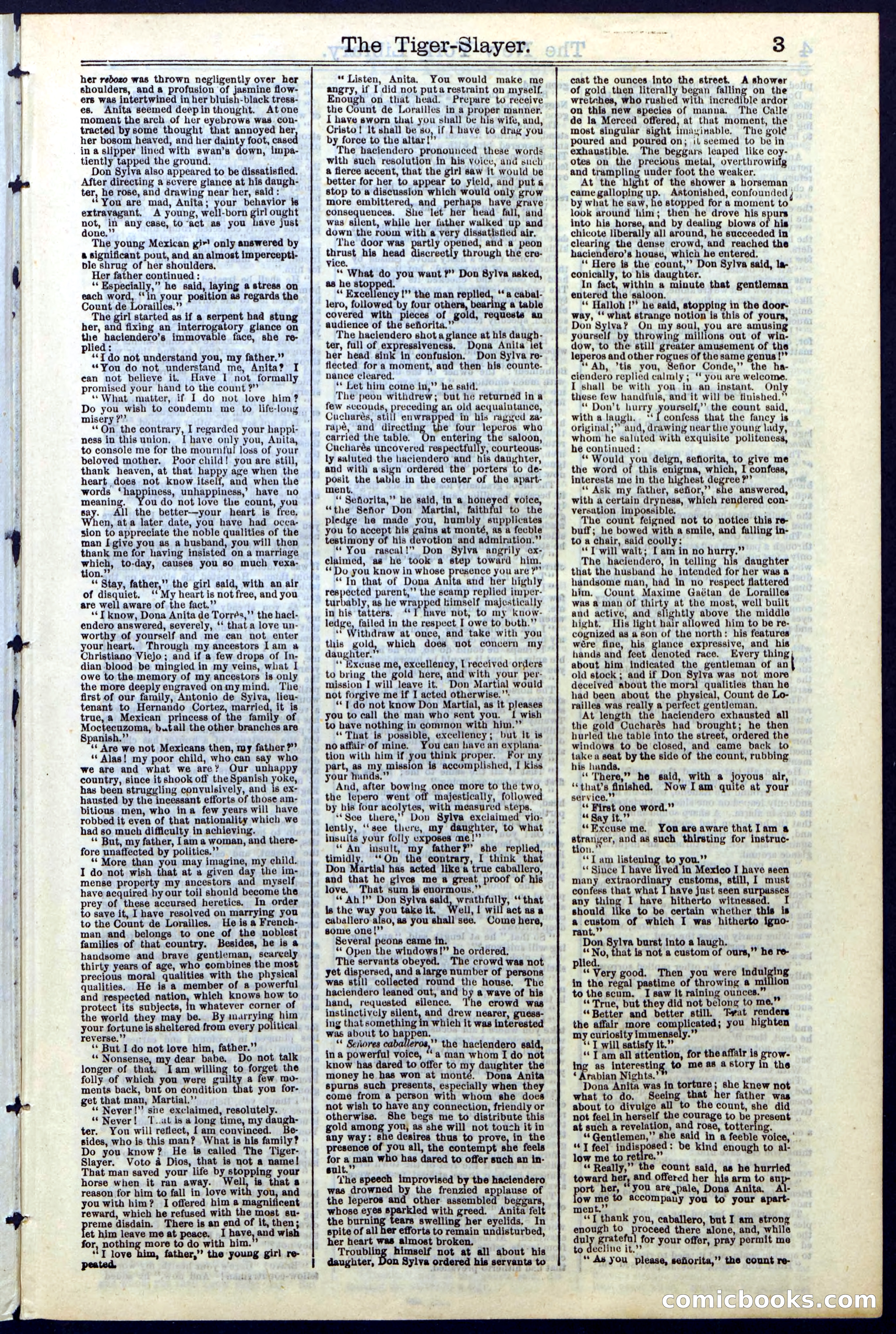 Beadle's New York Dime Library, Vol. II, No. 15 — page 3 of 40