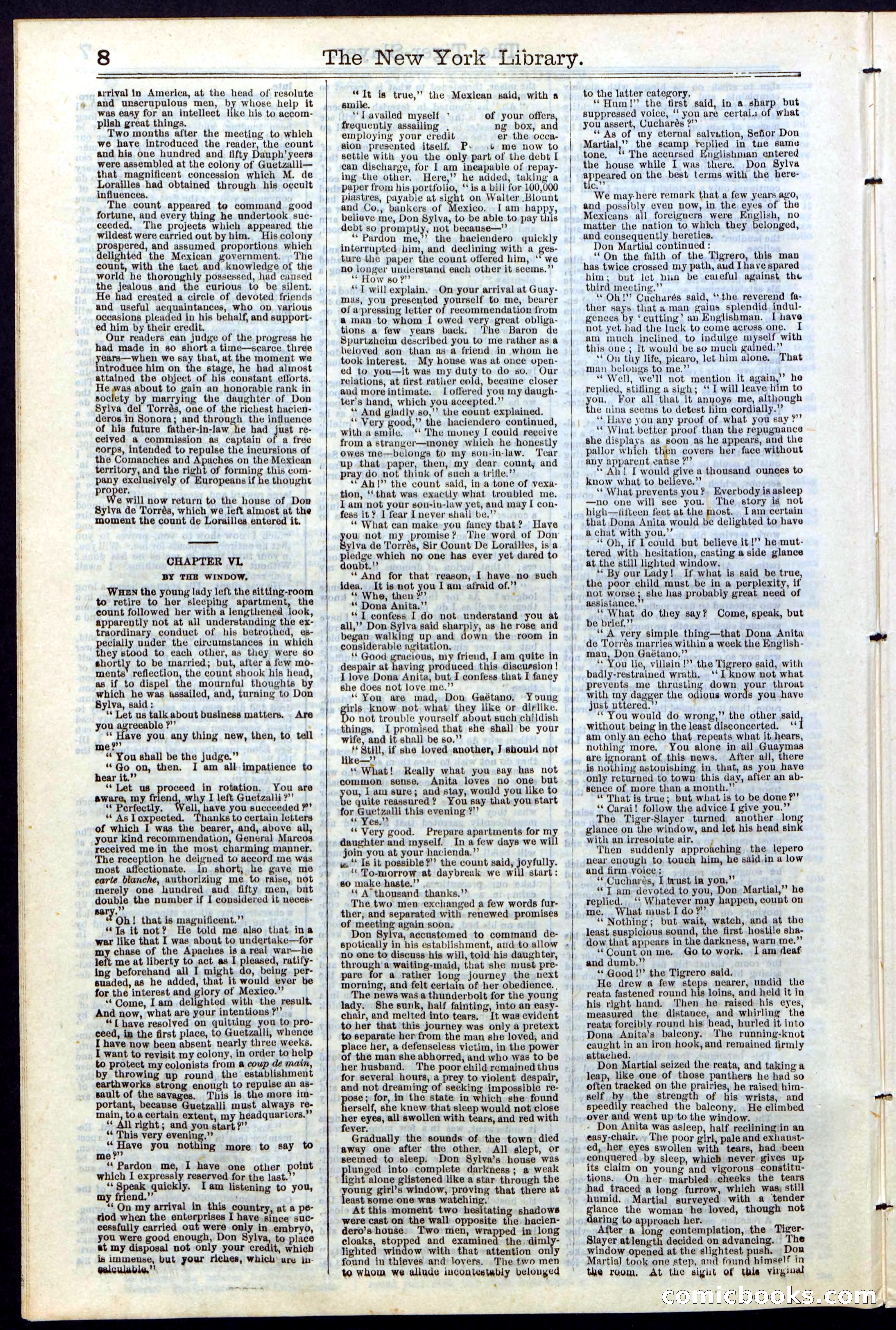 Beadle's New York Dime Library, Vol. II, No. 15 — page 8 of 40