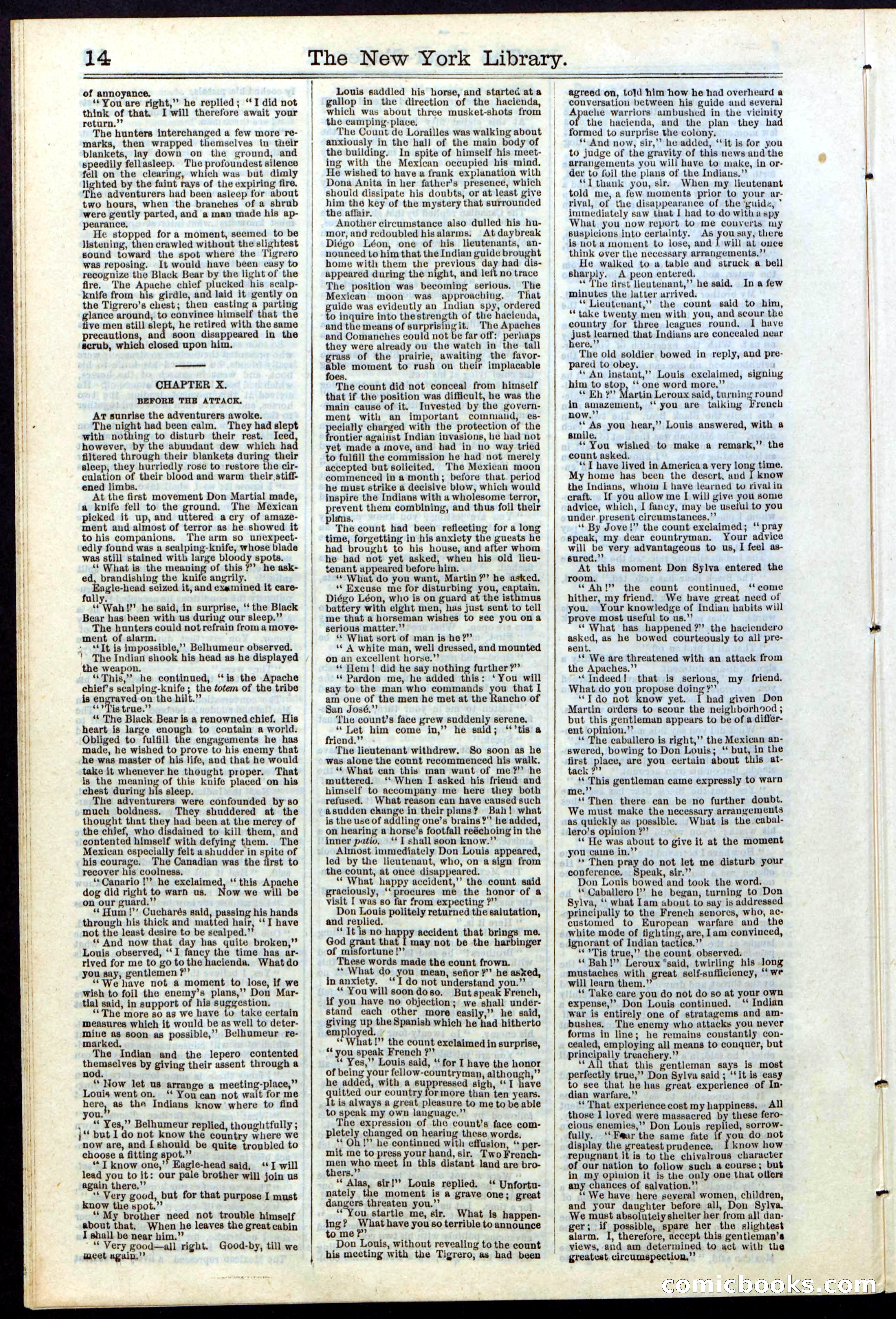 Beadle's New York Dime Library, Vol. II, No. 15 — page 14 of 40