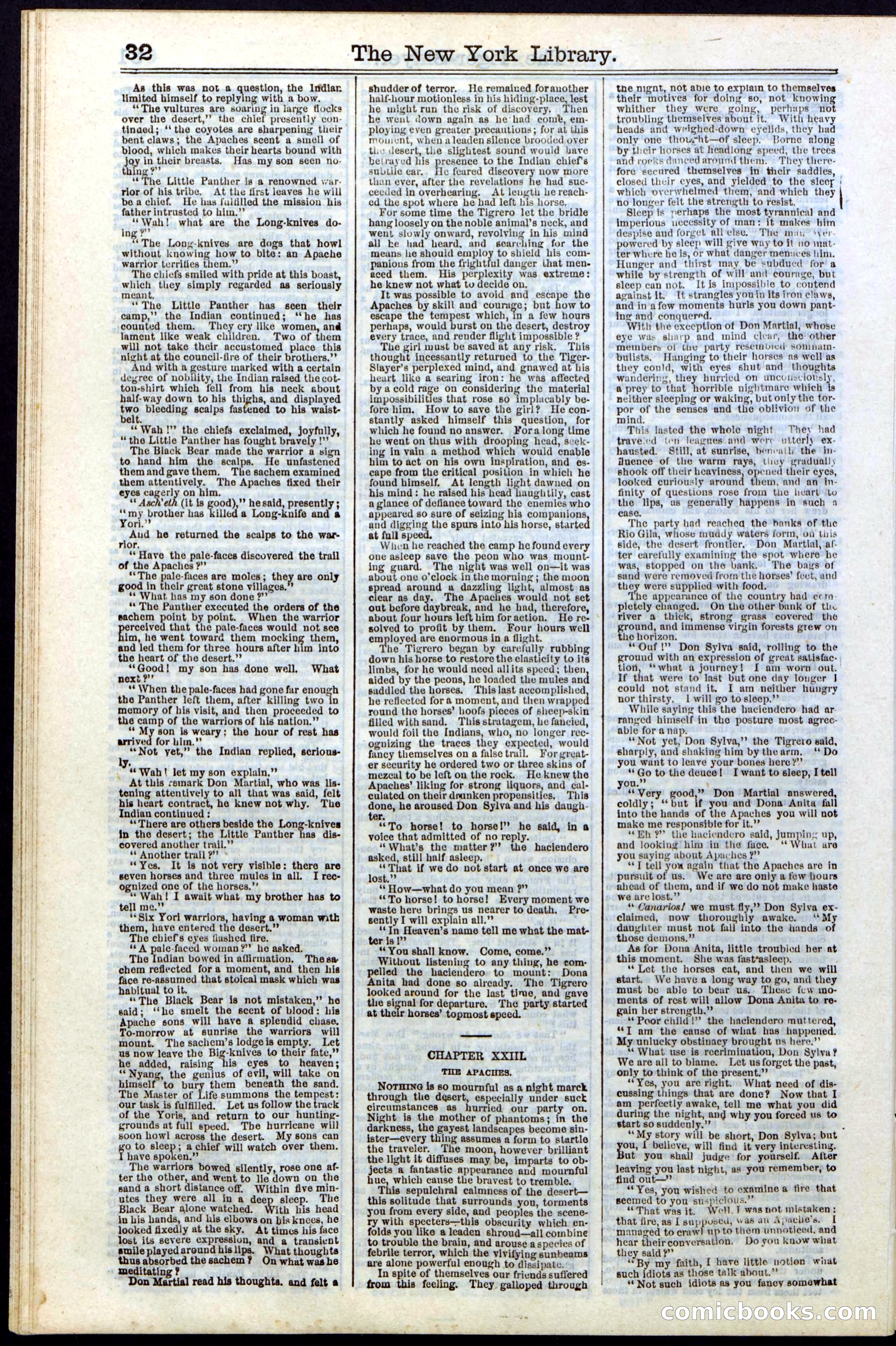 Beadle's New York Dime Library, Vol. II, No. 15 — page 32 of 40