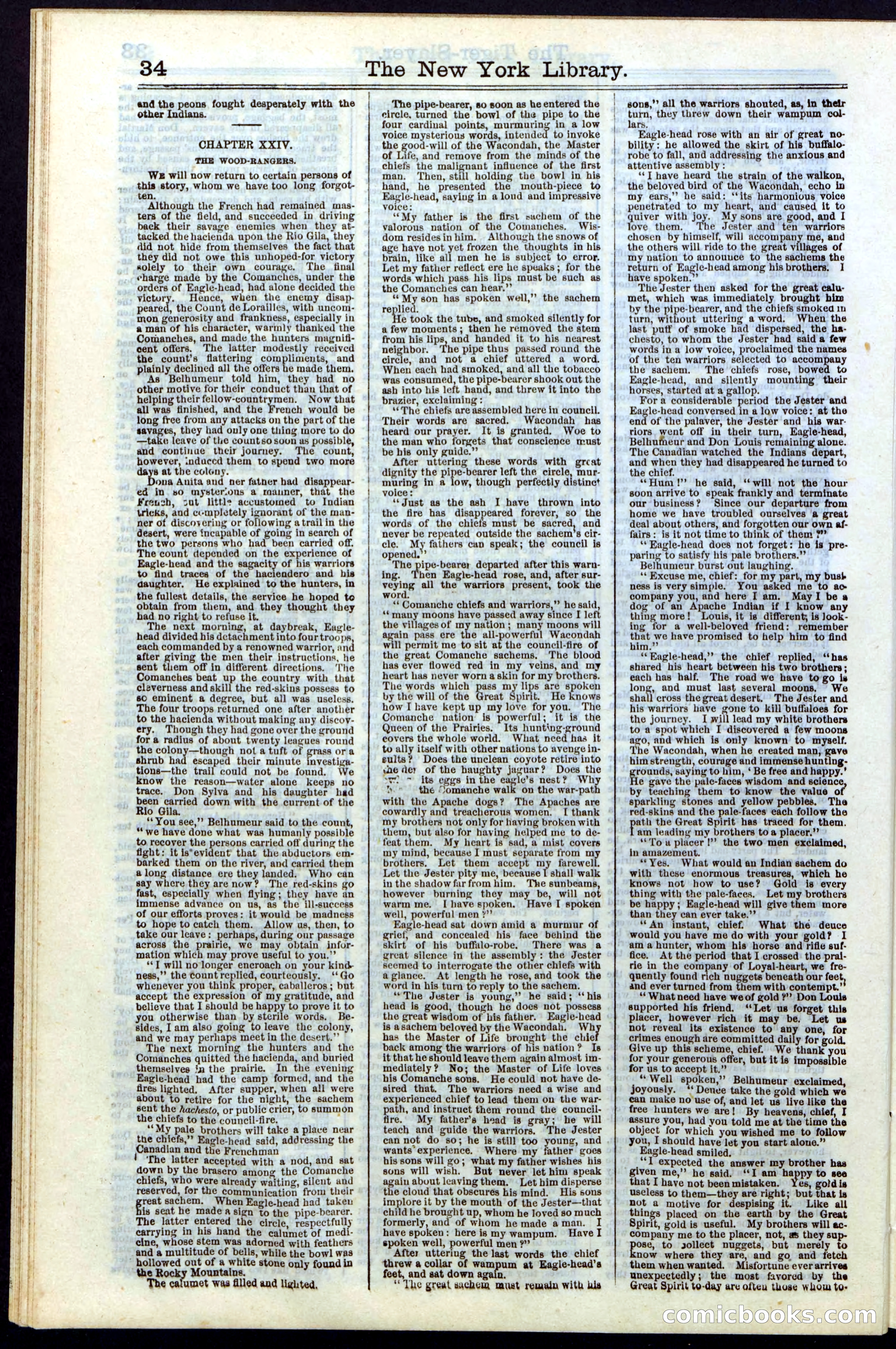 Beadle's New York Dime Library, Vol. II, No. 15 — page 34 of 40