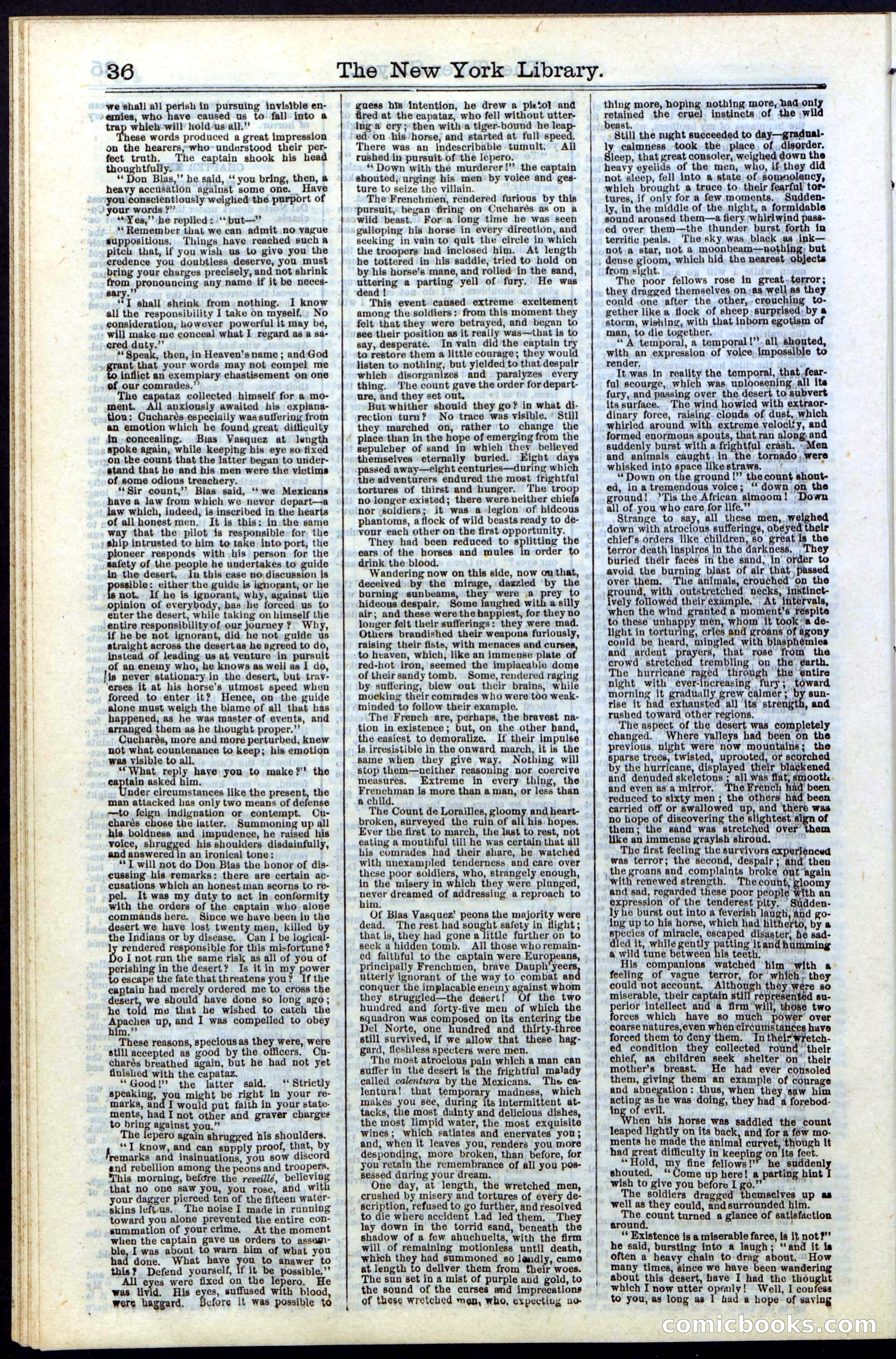 Beadle's New York Dime Library, Vol. II, No. 15 — page 36 of 40