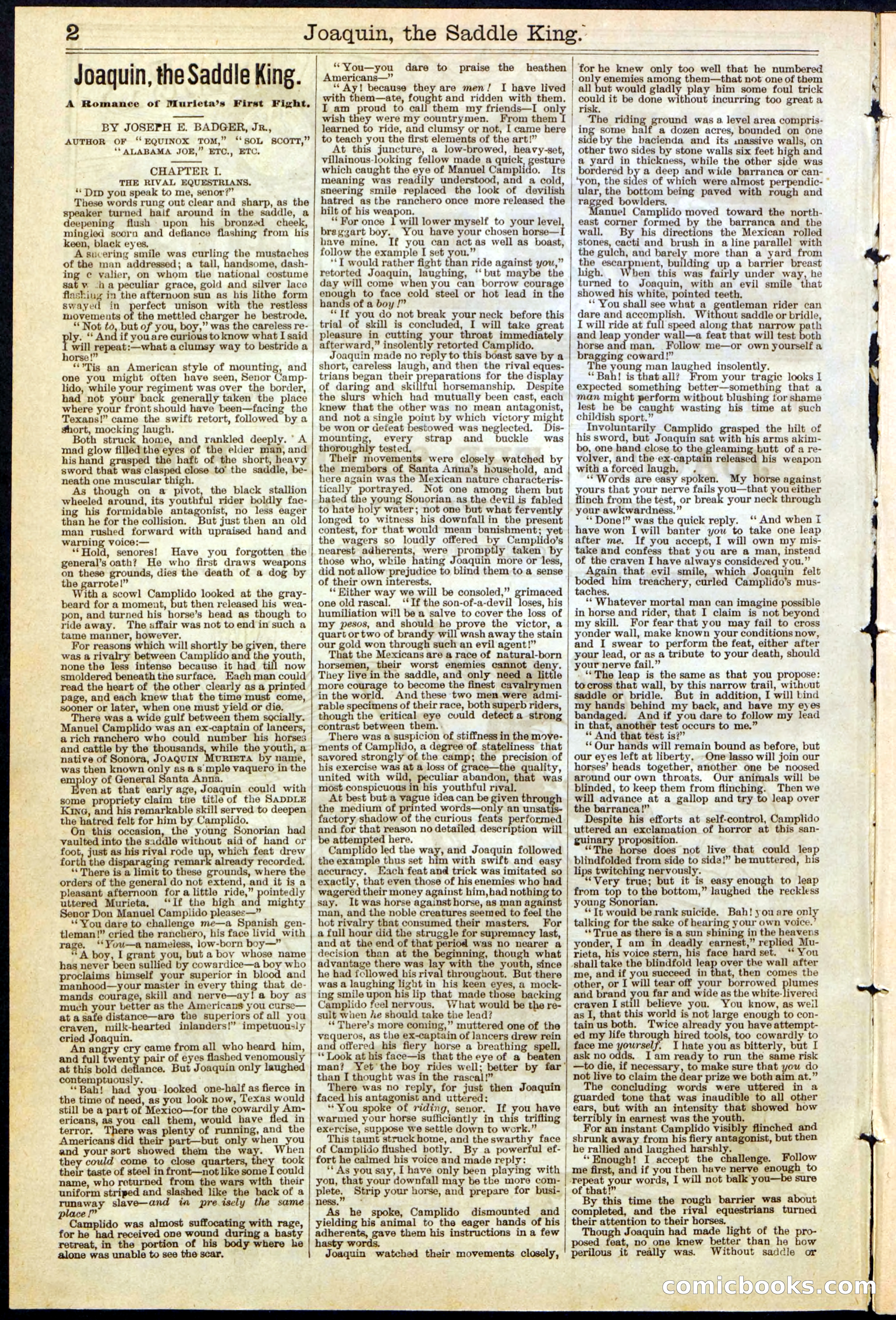 Beadle's New York Dime Library No. 154 — page 2 of 32