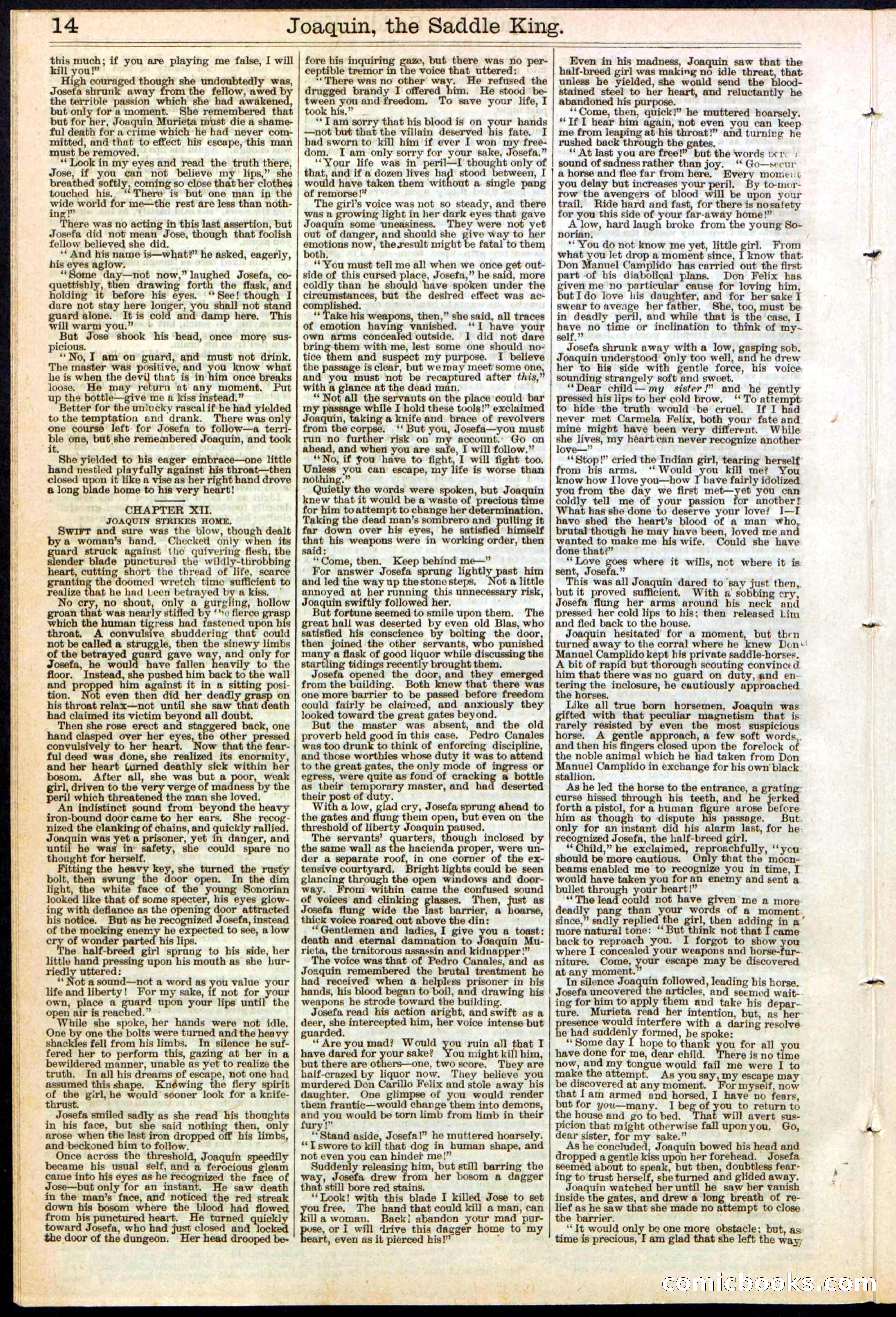 Beadle's New York Dime Library No. 154 — page 14 of 32