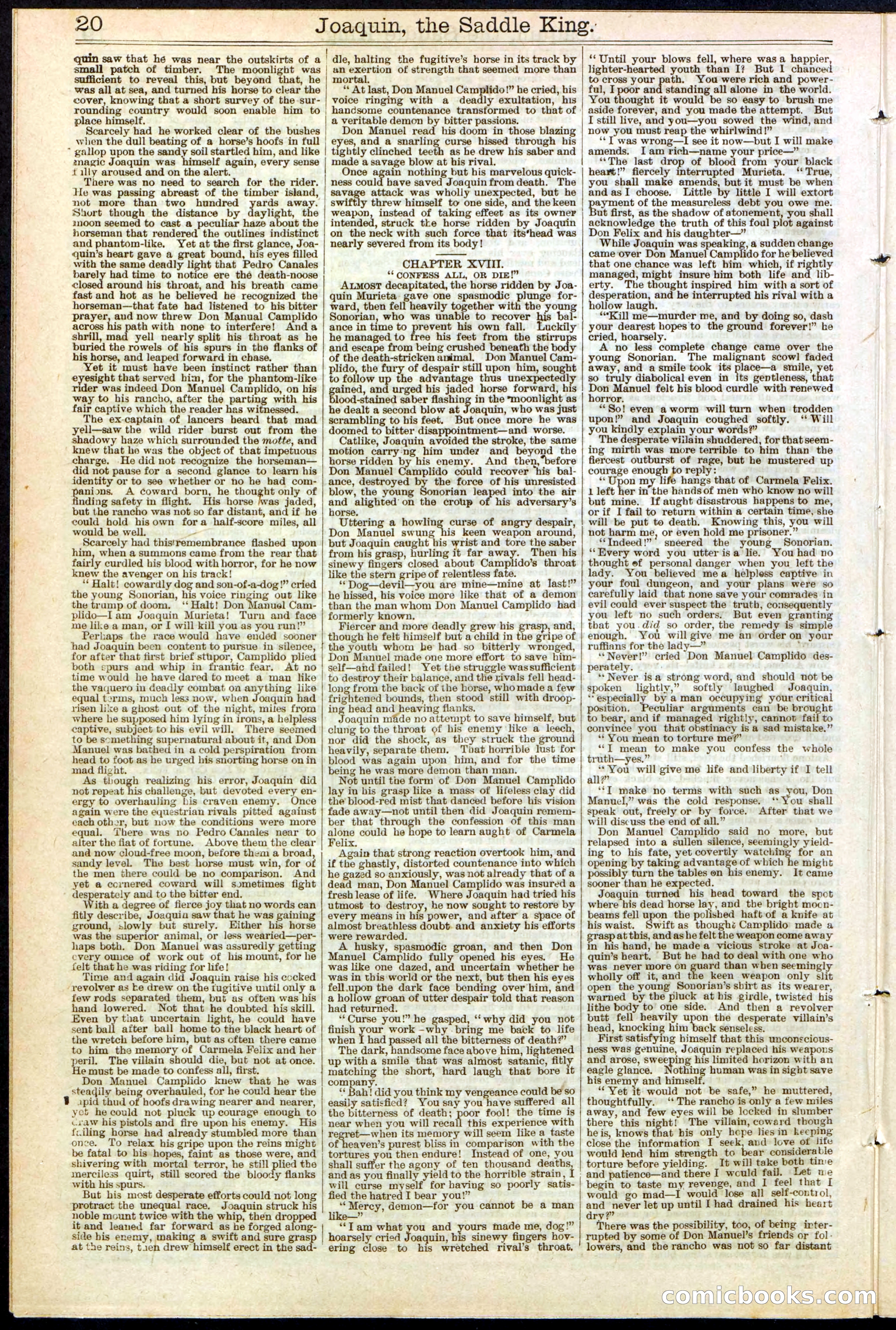 Beadle's New York Dime Library No. 154 — page 20 of 32