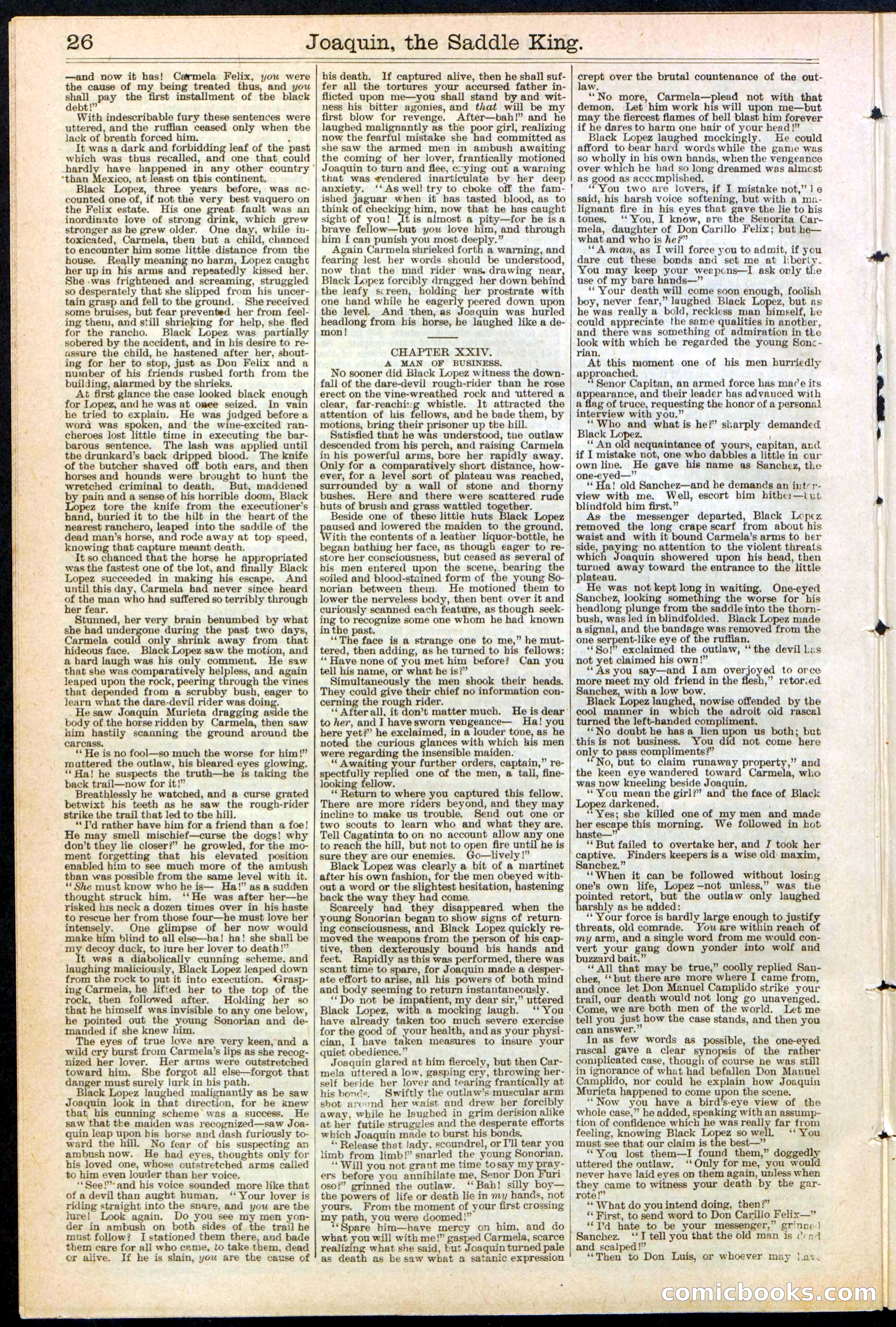 Beadle's New York Dime Library No. 154 — page 26 of 32