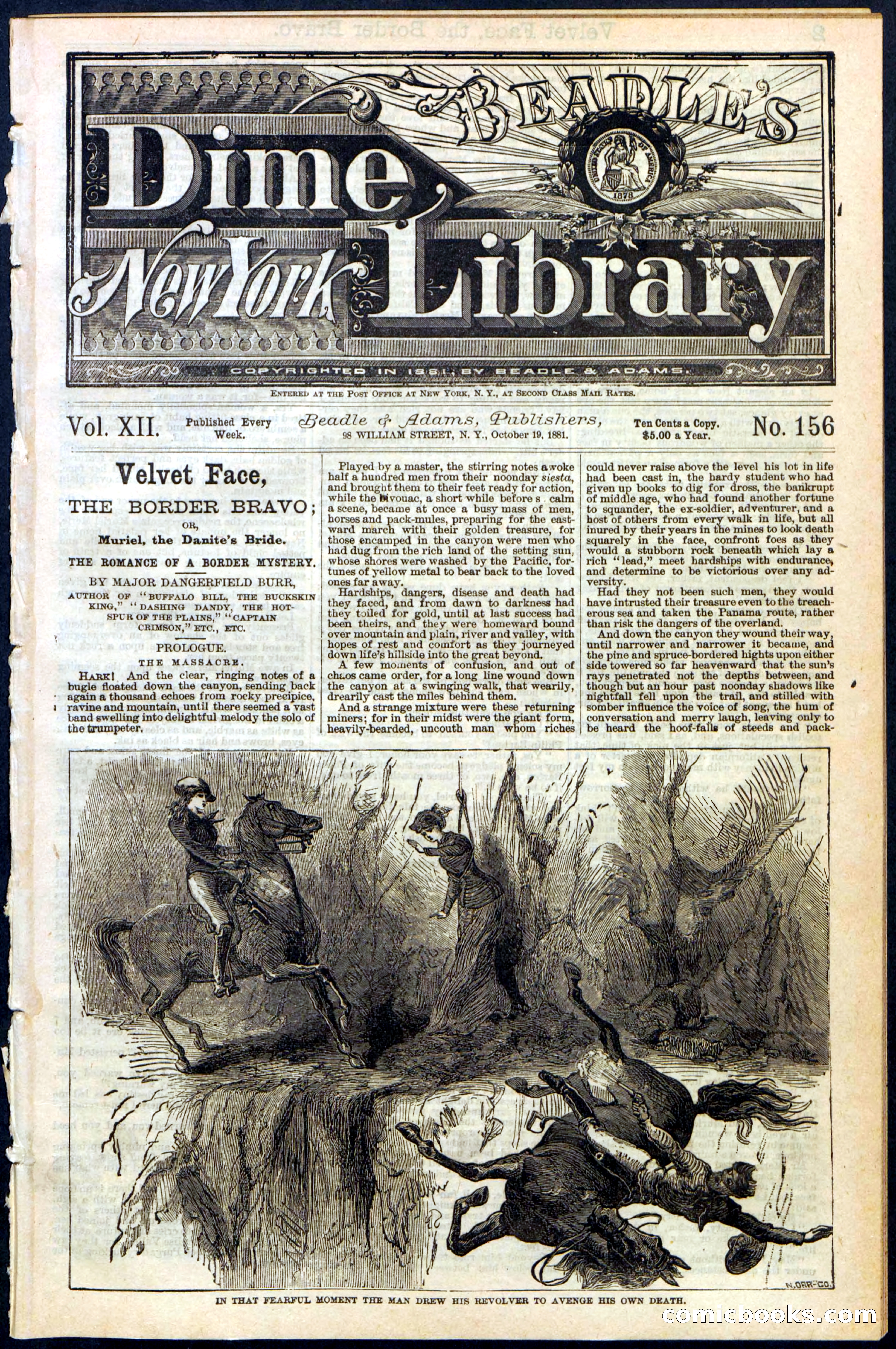 Beadle's New York Dime Library, No. 156 — page 1 of 24