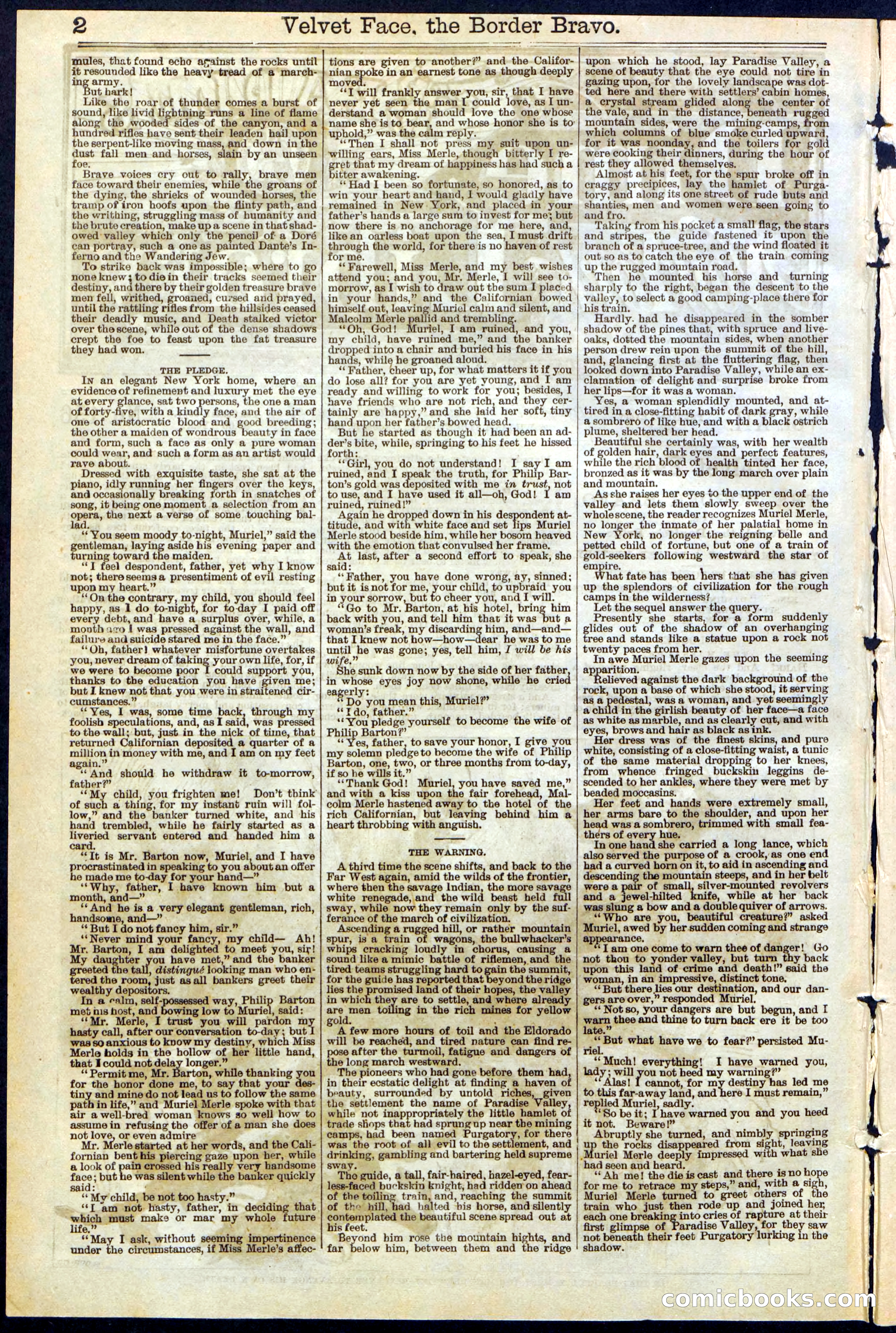 Beadle's New York Dime Library, No. 156 — page 2 of 24