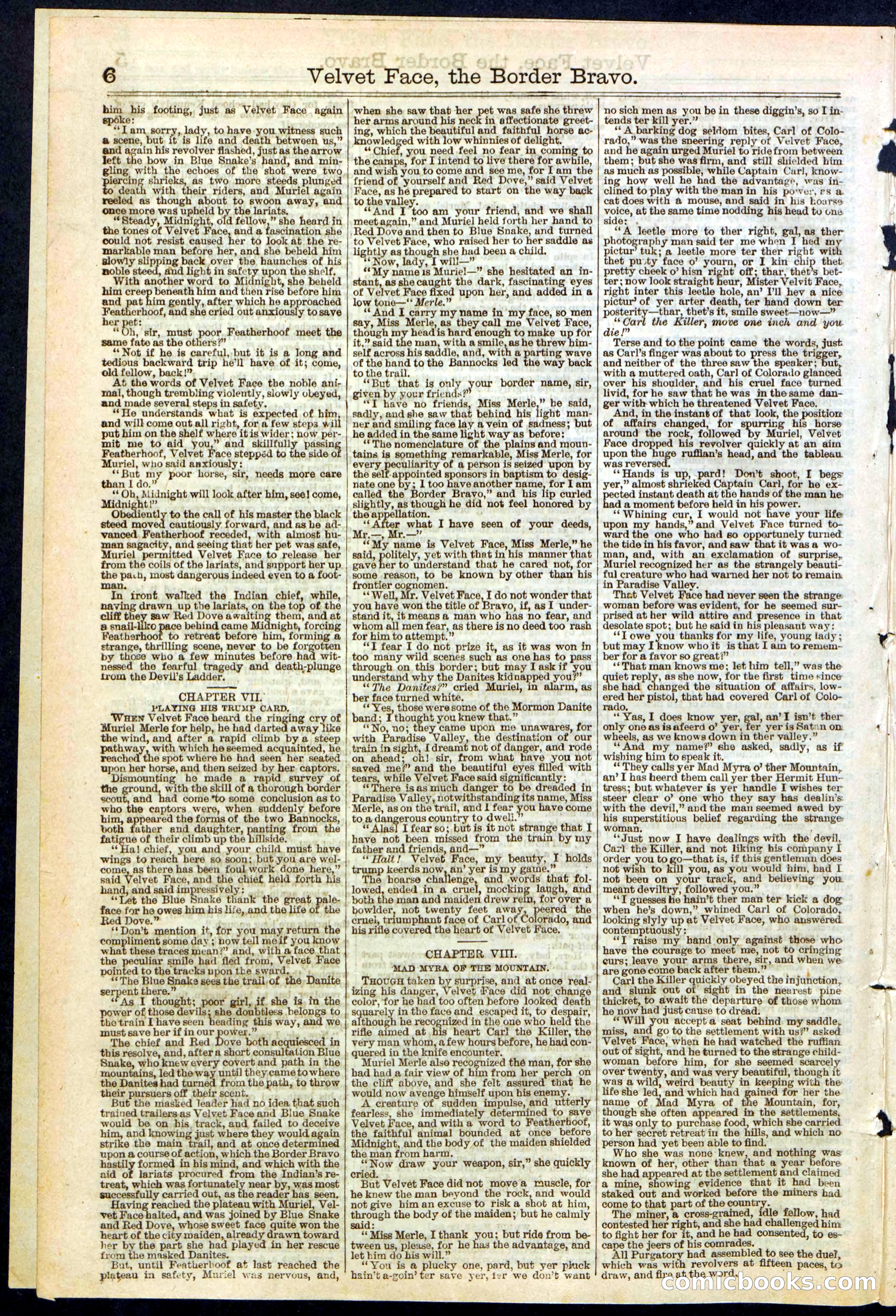 Beadle's New York Dime Library, No. 156 — page 6 of 24