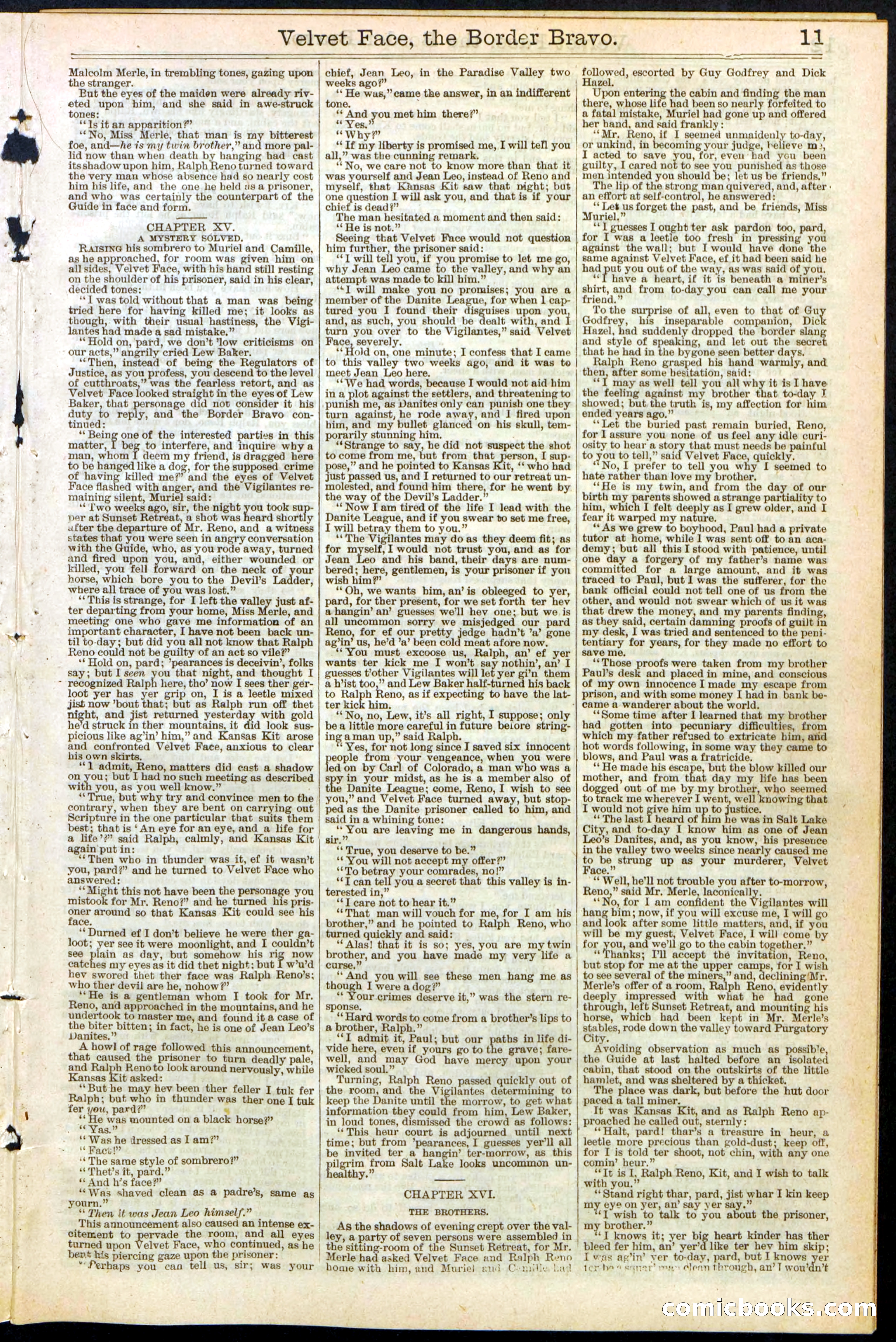 Beadle's New York Dime Library, No. 156 — page 11 of 24