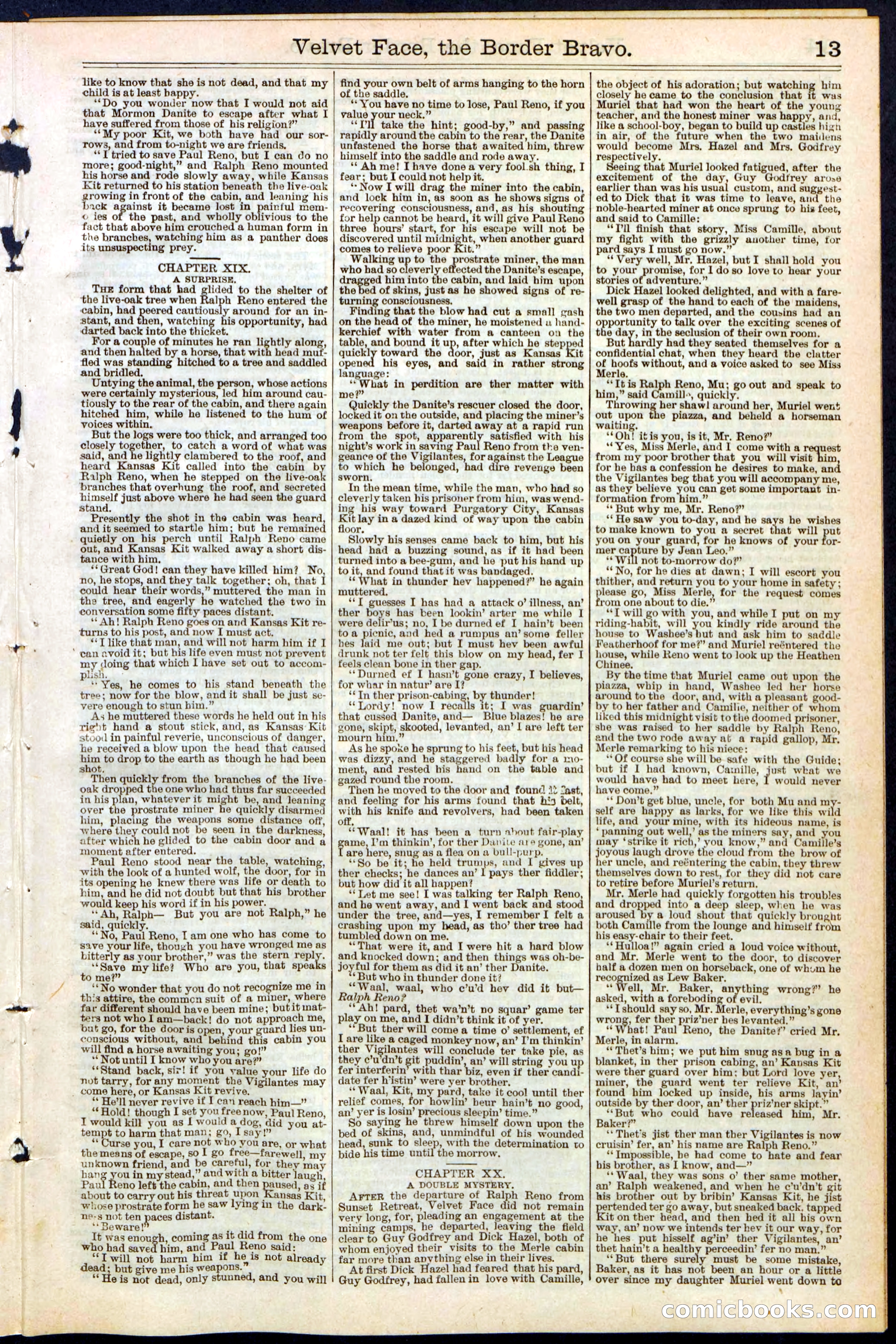 Beadle's New York Dime Library, No. 156 — page 13 of 24