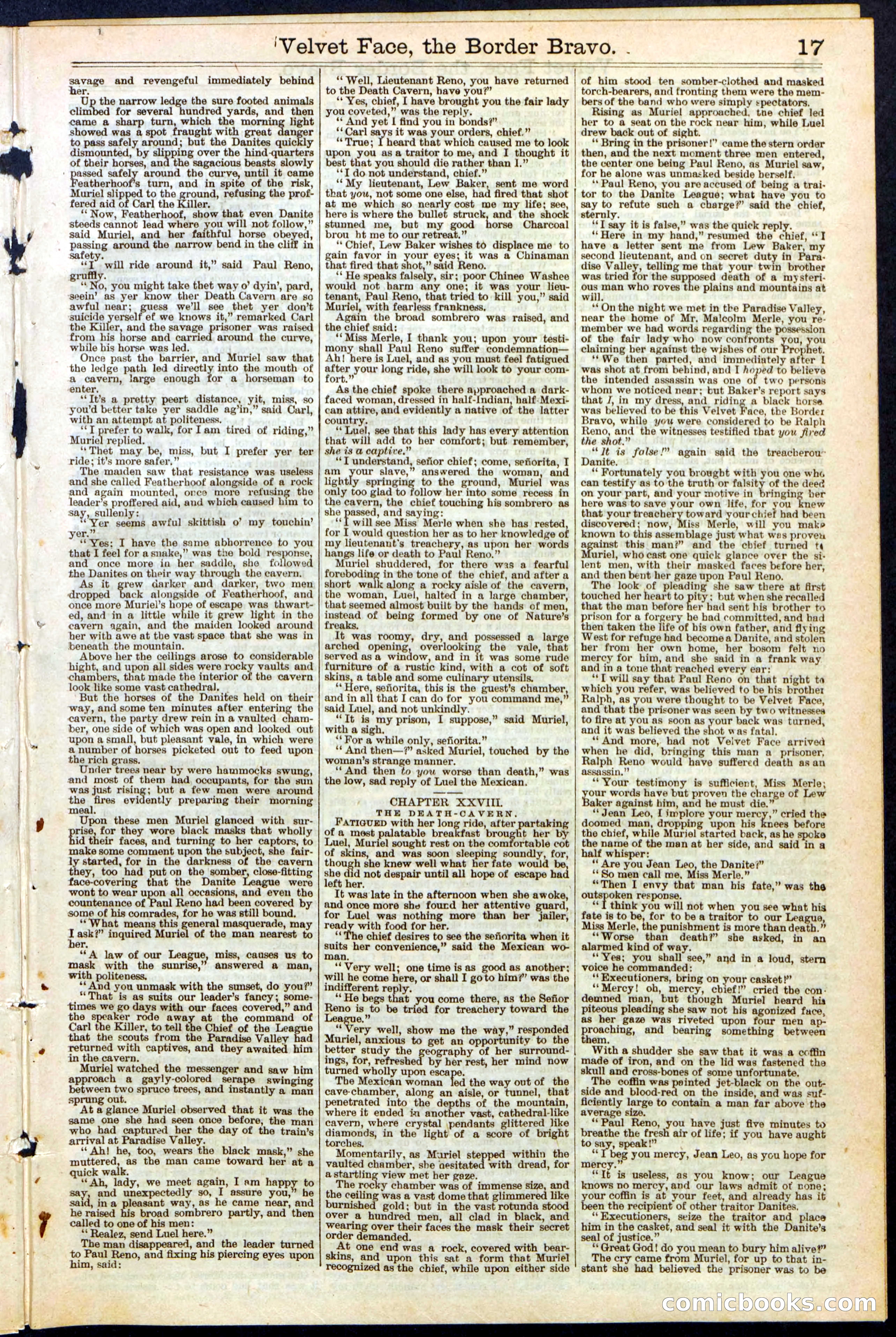 Beadle's New York Dime Library, No. 156 — page 17 of 24