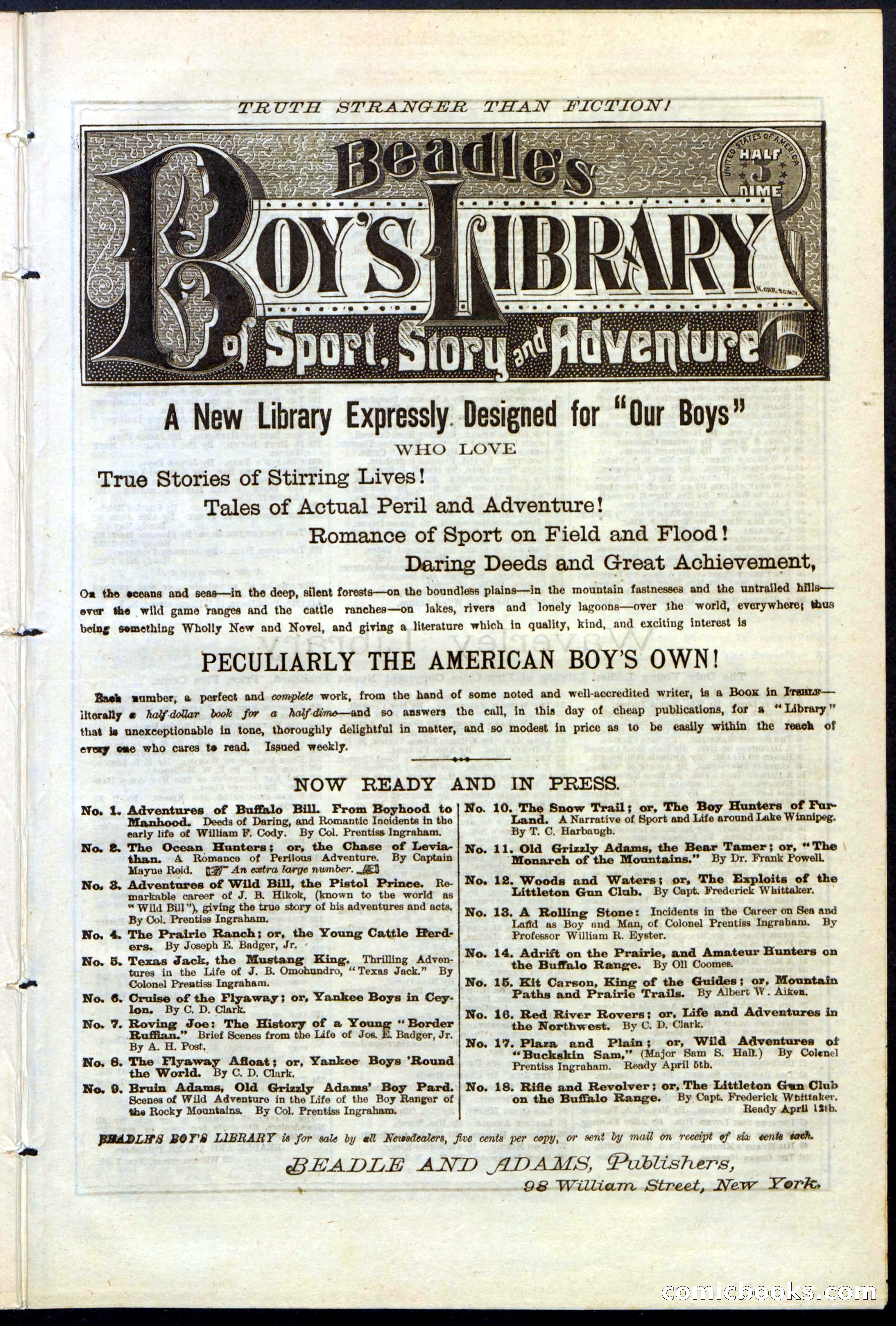 Beadle's New York Dime Library, No. 181 — page 29 of 32