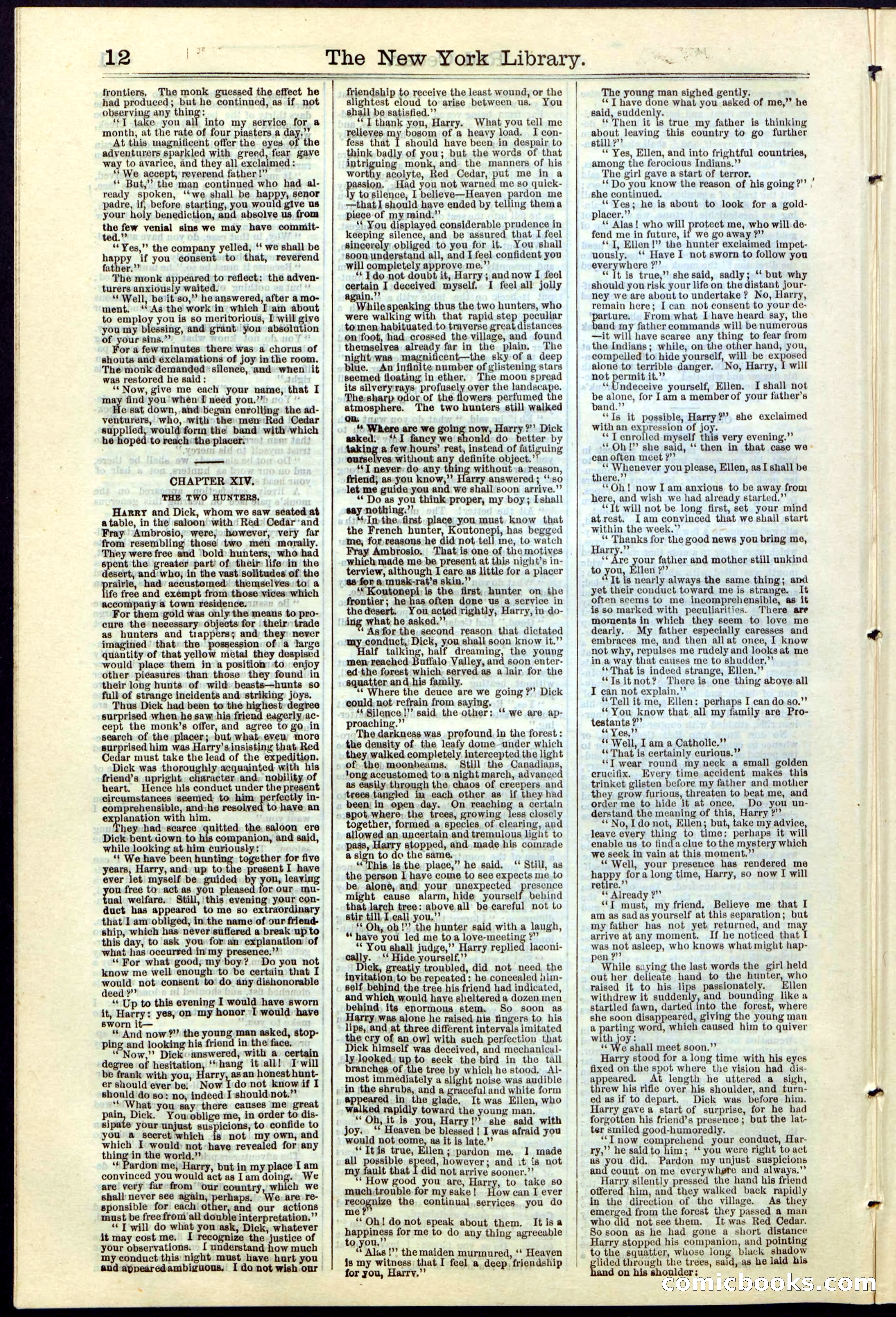 Beadle's New York Dime Library No. 19 — page 12 of 40