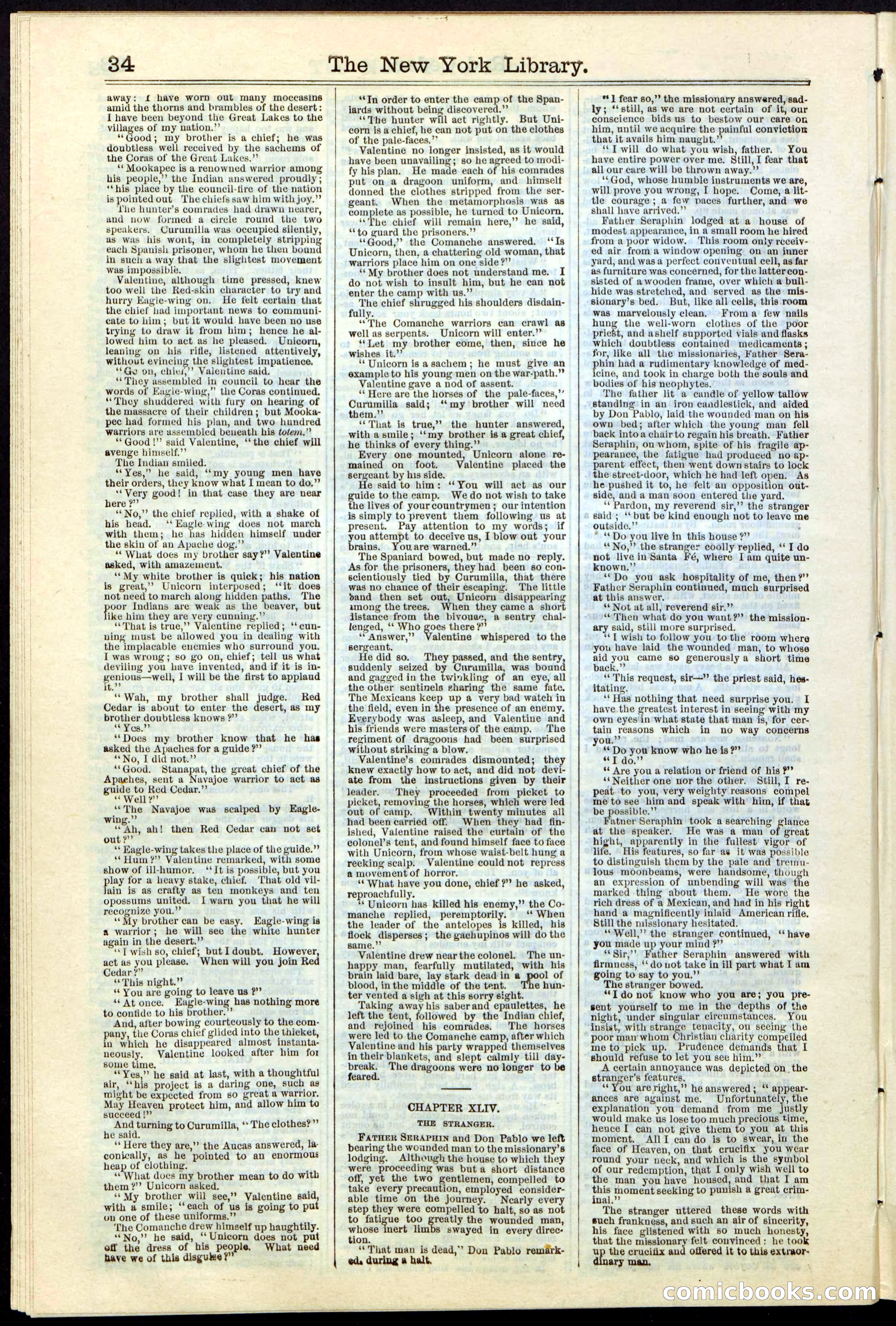 Beadle's New York Dime Library No. 19 — page 34 of 40